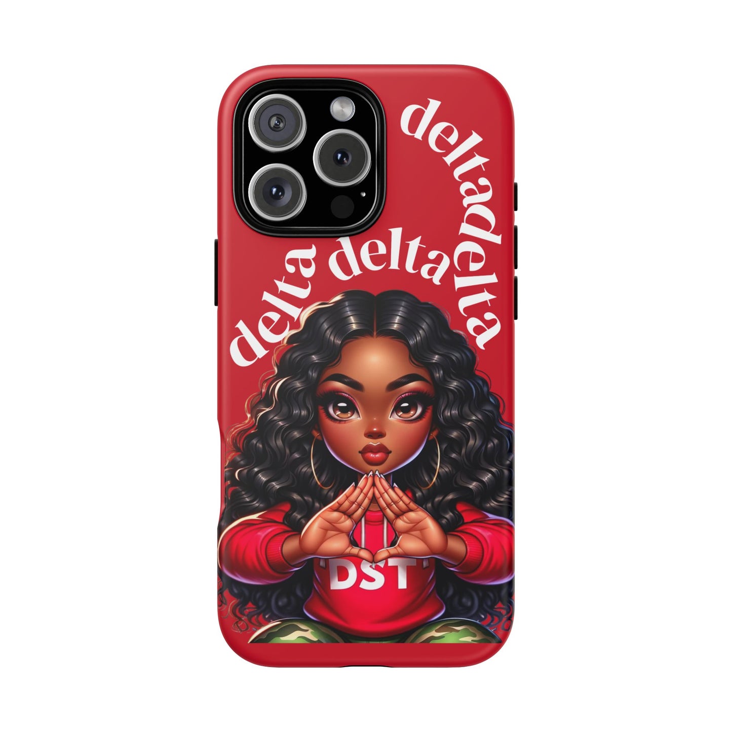 Delta Delta Tough Phone Case, Sorority Gifts, Cute Phone Accessories, Red Phone Cover, Greek Life
