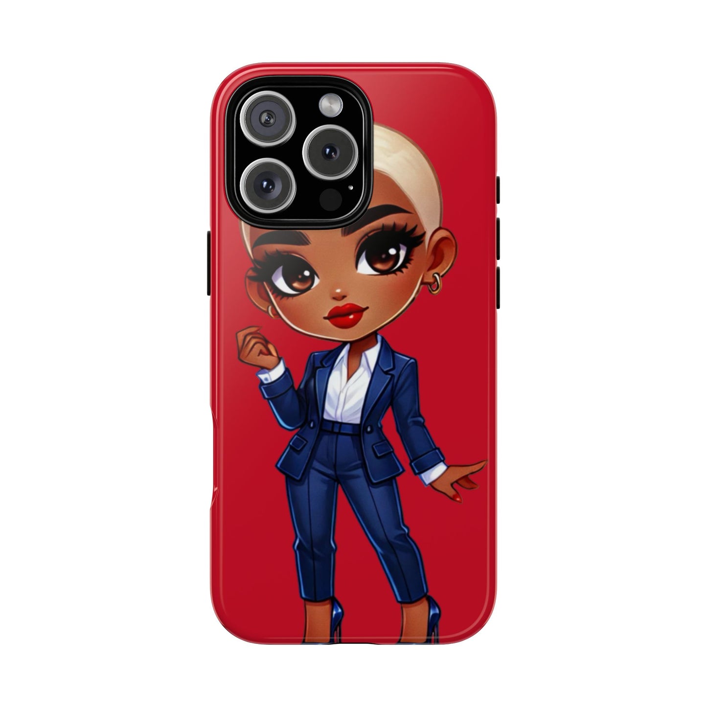 Stylish Phone Case with Confident “Deedra” Character Design, Protects Your Phone, Unique Gift, Trendy Accessory, Fashion Statement