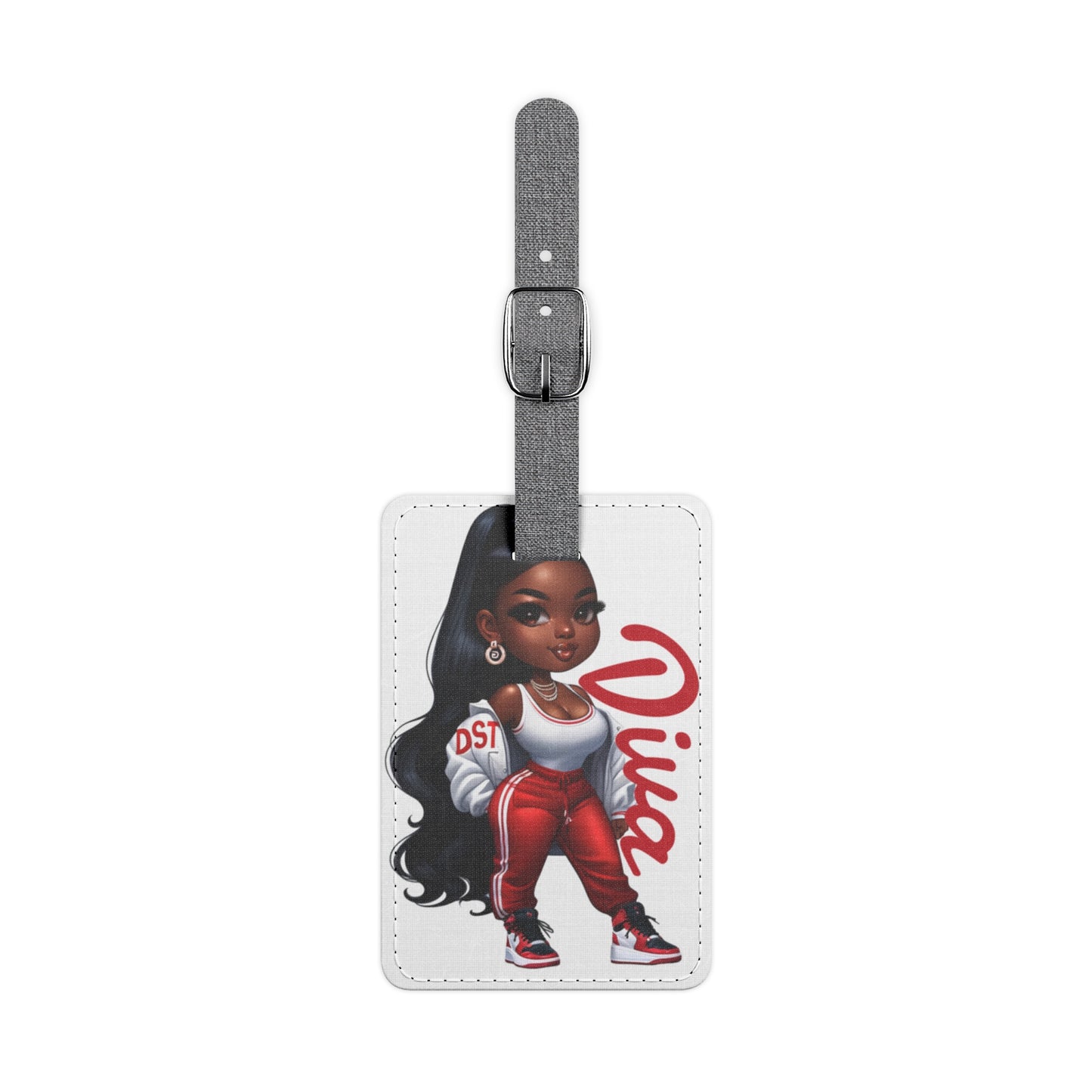 Diva Luggage Tag, Stylish Travel Accessory for Fashion Lovers, Unique Gift for Travelers, Airport Essentials, Personalized Travel Tag