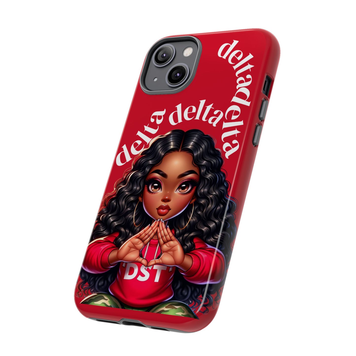 Delta Delta Tough Phone Case, Sorority Gifts, Cute Phone Accessories, Red Phone Cover, Greek Life