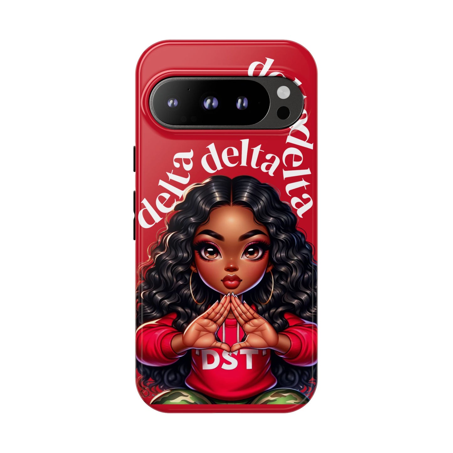 Delta Delta Tough Phone Case, Sorority Gifts, Cute Phone Accessories, Red Phone Cover, Greek Life