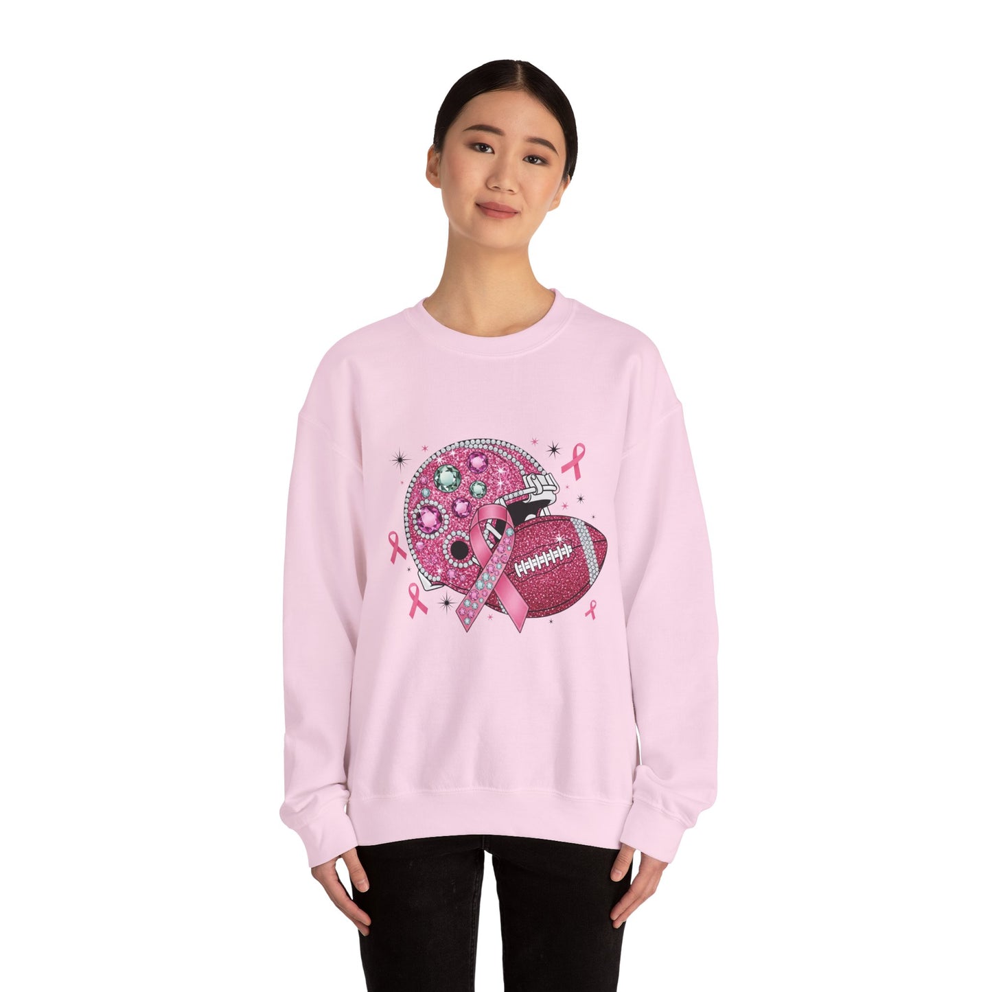 Pink Helmet Breast Cancer Awareness Sweatshirt - Tackle Breast Cancer, Unisex Crewneck, Gift for Sports Lovers, October Awareness, Supportive [...]