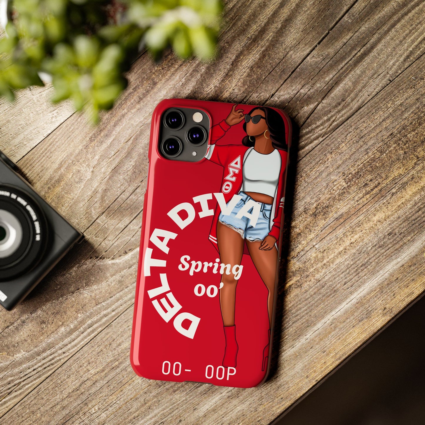 Personalize Delta Diva Soror Chic Slim Phone Case, Stylish Phone Cover, Trendy Gadget Accessory, Gifts for Her,Personalized Phone Protection