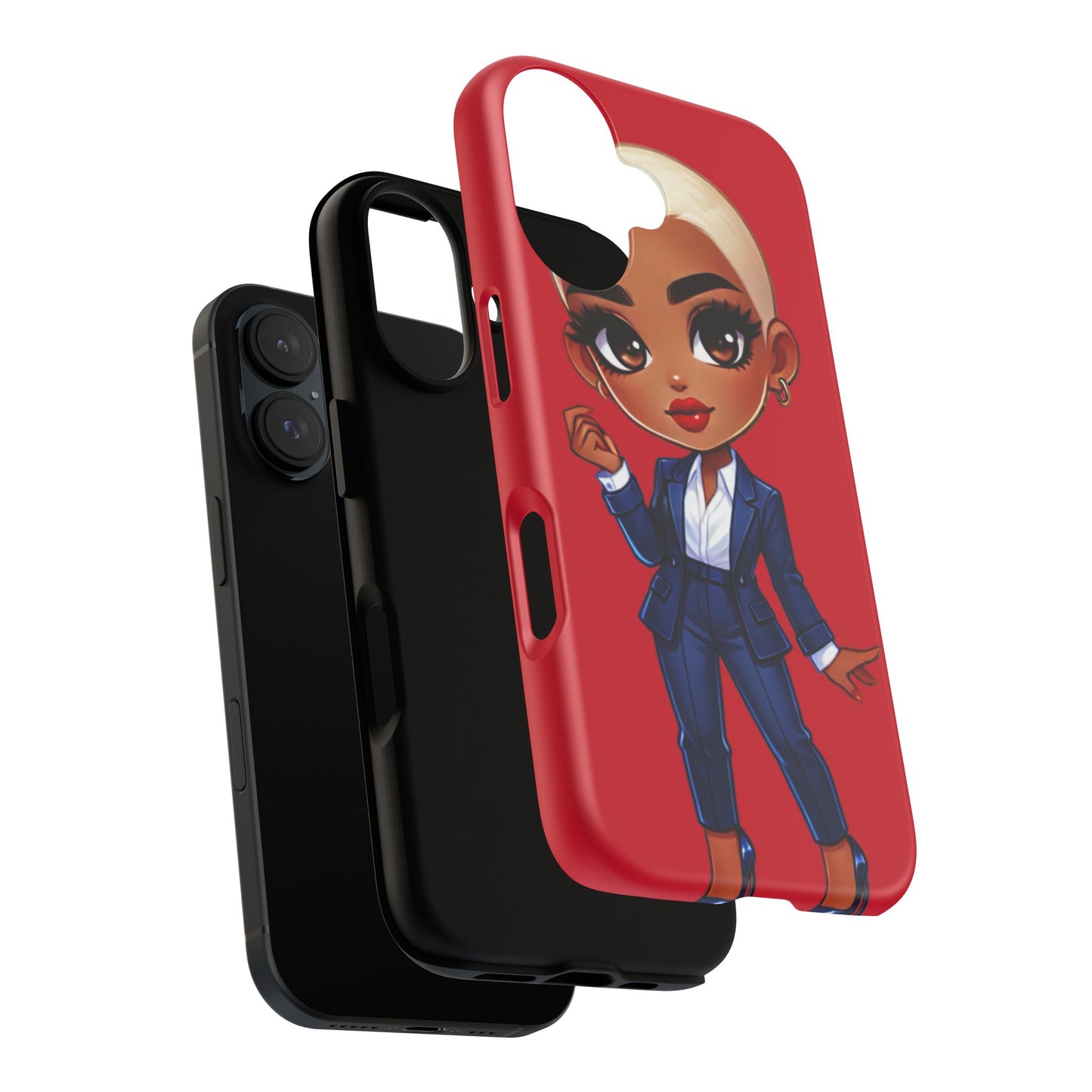 Stylish Phone Case with Confident “Deedra” Character Design, Protects Your Phone, Unique Gift, Trendy Accessory, Fashion Statement