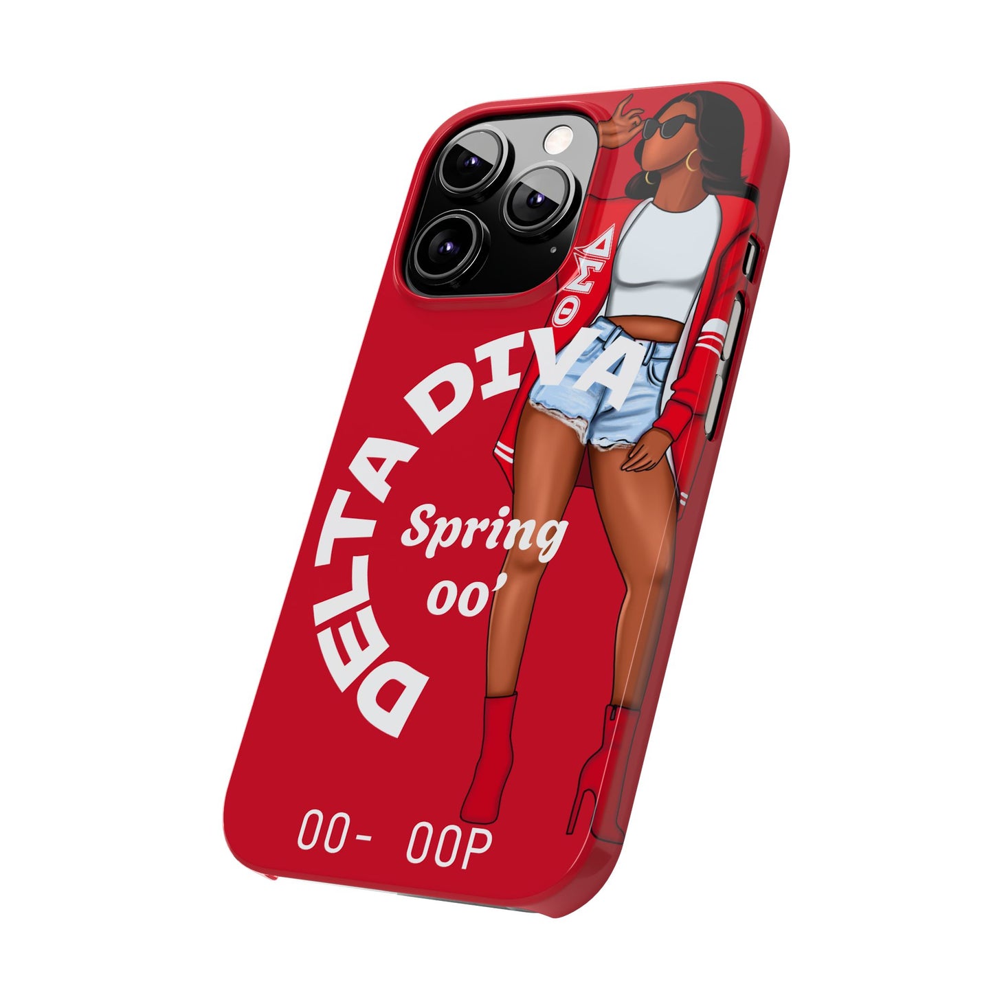 Personalize Delta Diva Soror Chic Slim Phone Case, Stylish Phone Cover, Trendy Gadget Accessory, Gifts for Her,Personalized Phone Protection