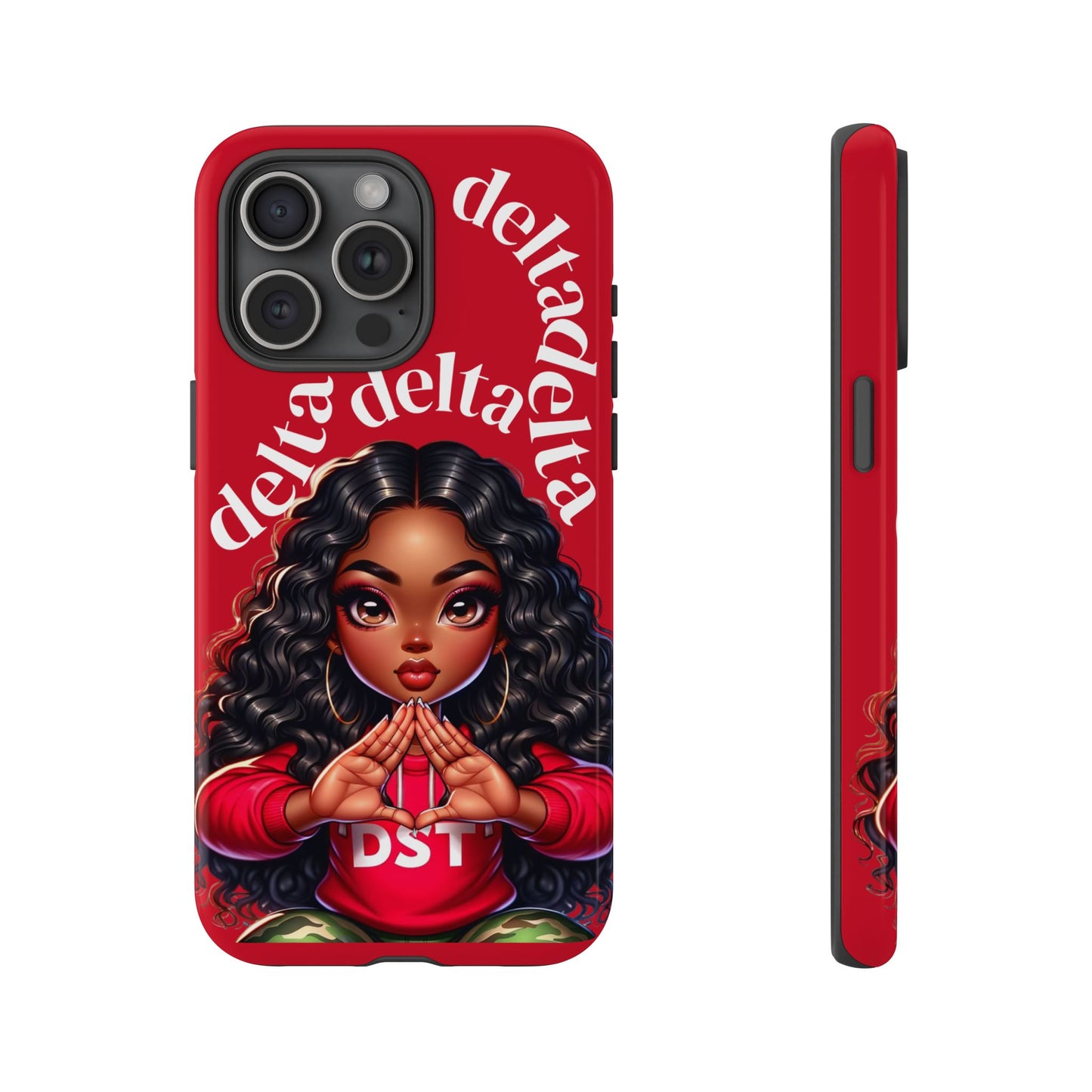 Delta Delta Tough Phone Case, Sorority Gifts, Cute Phone Accessories, Red Phone Cover, Greek Life
