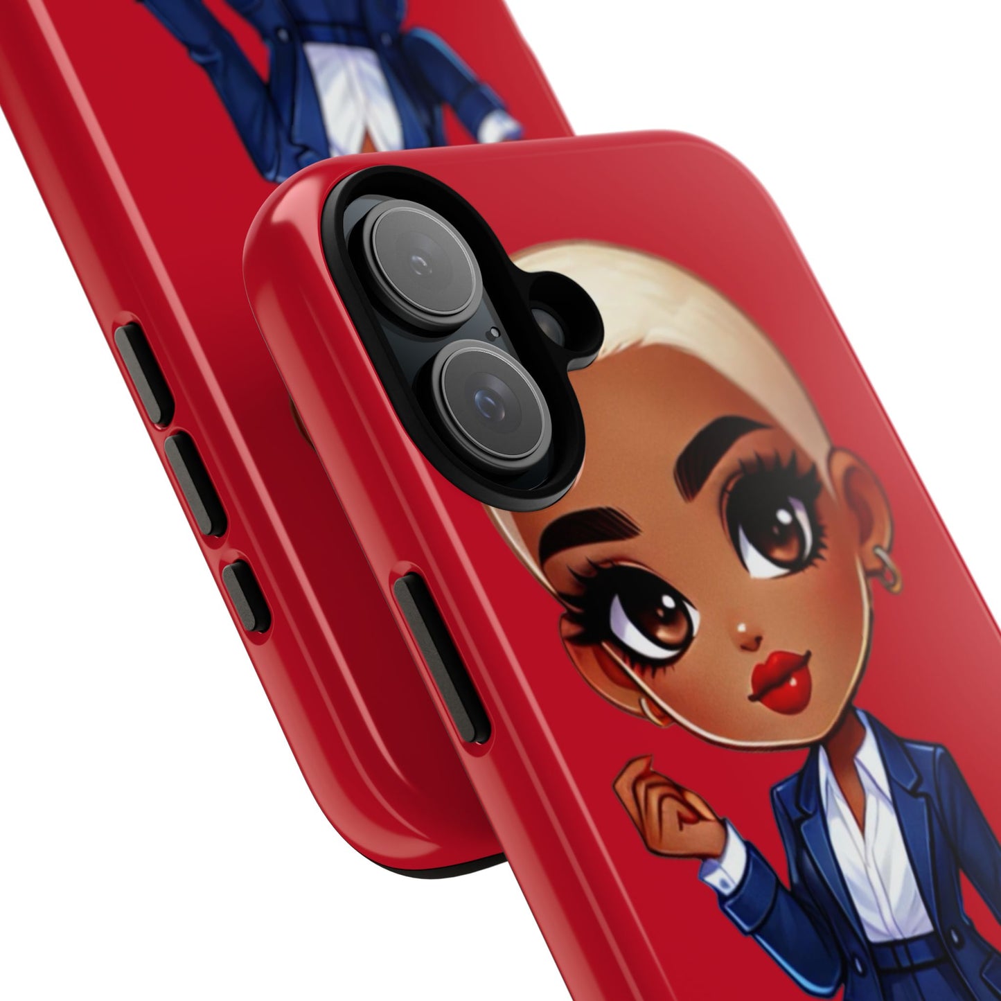 Stylish Phone Case with Confident “Deedra” Character Design, Protects Your Phone, Unique Gift, Trendy Accessory, Fashion Statement
