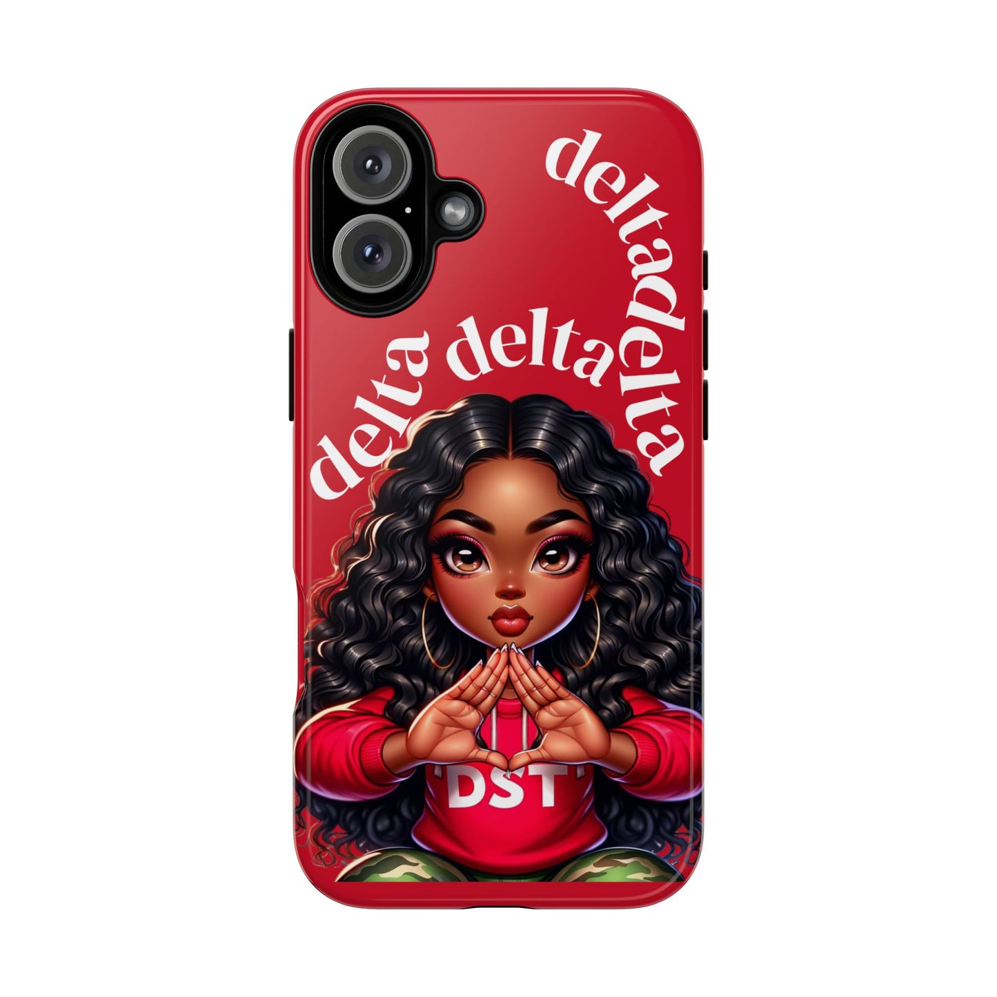 Delta Delta Tough Phone Case, Sorority Gifts, Cute Phone Accessories, Red Phone Cover, Greek Life