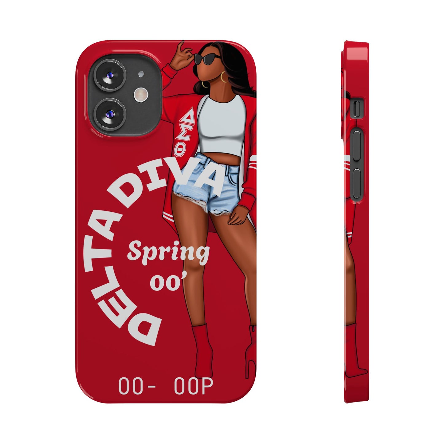 Personalize Delta Diva Soror Chic Slim Phone Case, Stylish Phone Cover, Trendy Gadget Accessory, Gifts for Her,Personalized Phone Protection