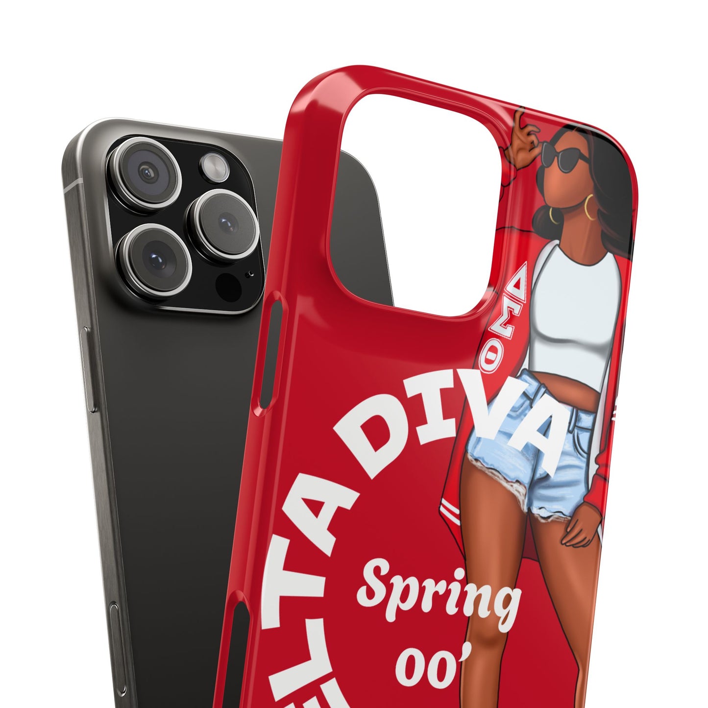 Personalize Delta Diva Soror Chic Slim Phone Case, Stylish Phone Cover, Trendy Gadget Accessory, Gifts for Her,Personalized Phone Protection