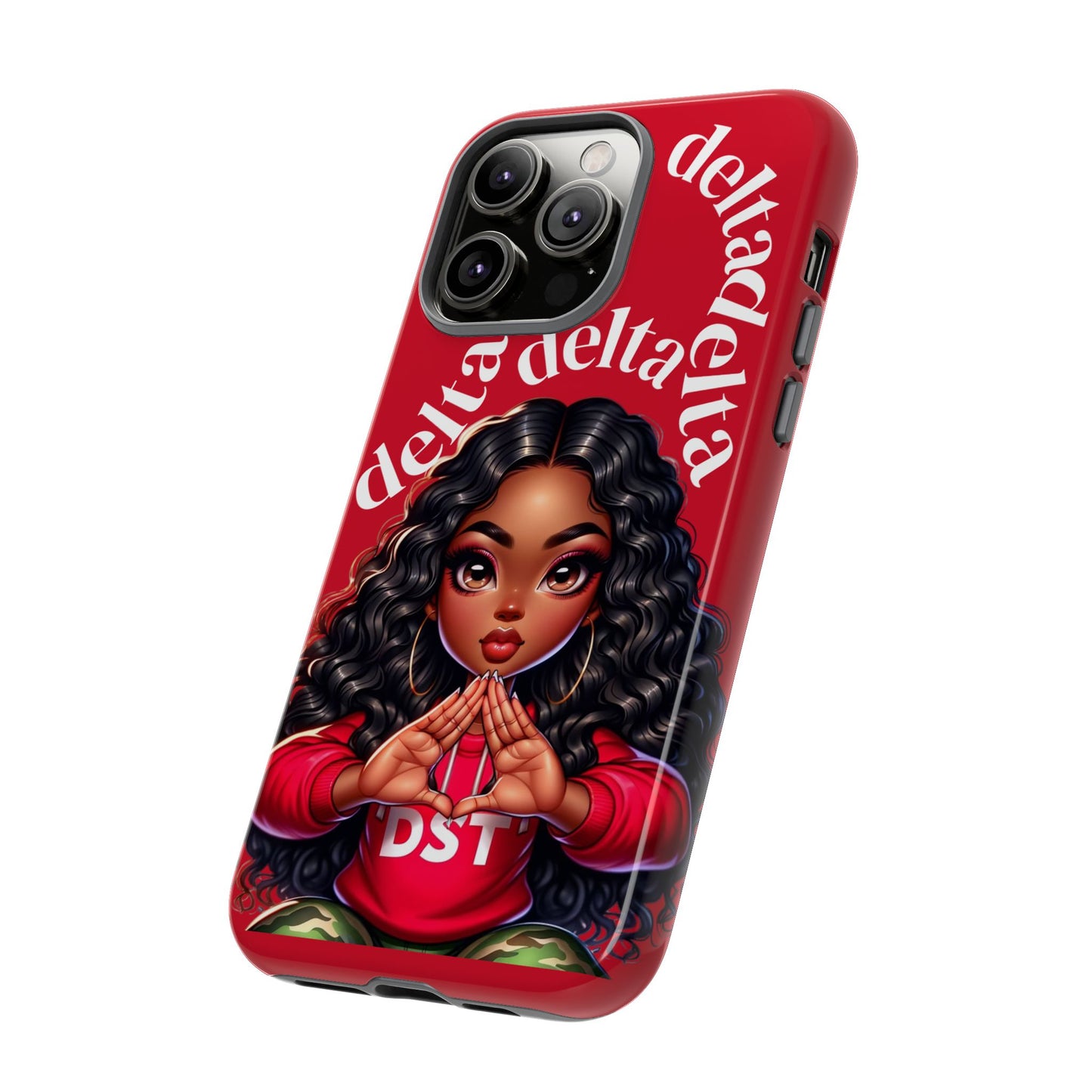 Delta Delta Tough Phone Case, Sorority Gifts, Cute Phone Accessories, Red Phone Cover, Greek Life