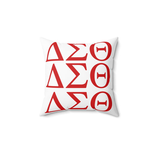 Delta Sigma Theta Sorority Square Pillow | Cozy Home Decor, Greek Life Gift, Sorority Room Accent, College Student Essentials, Red & [...]