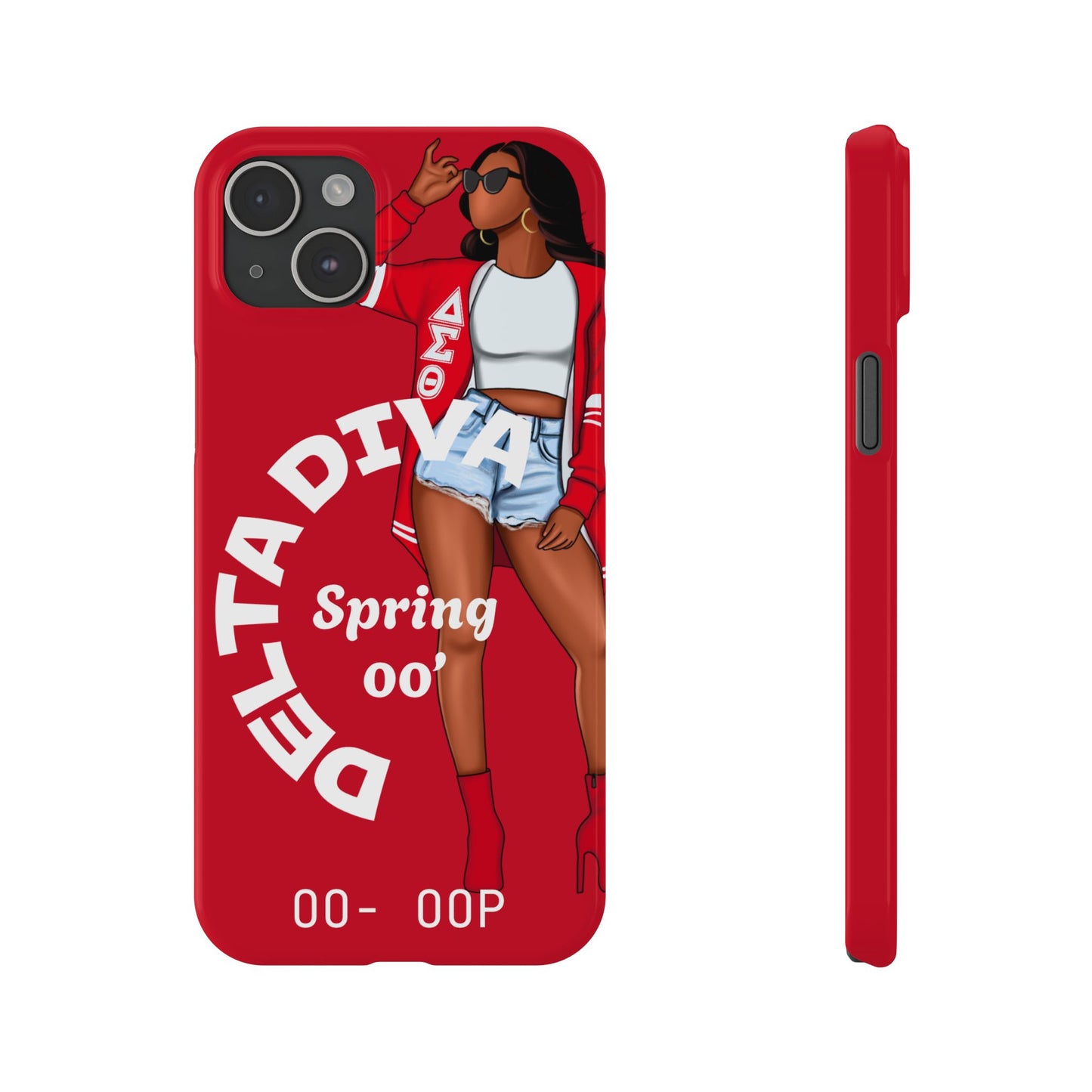 Personalize Delta Diva Soror Chic Slim Phone Case, Stylish Phone Cover, Trendy Gadget Accessory, Gifts for Her,Personalized Phone Protection