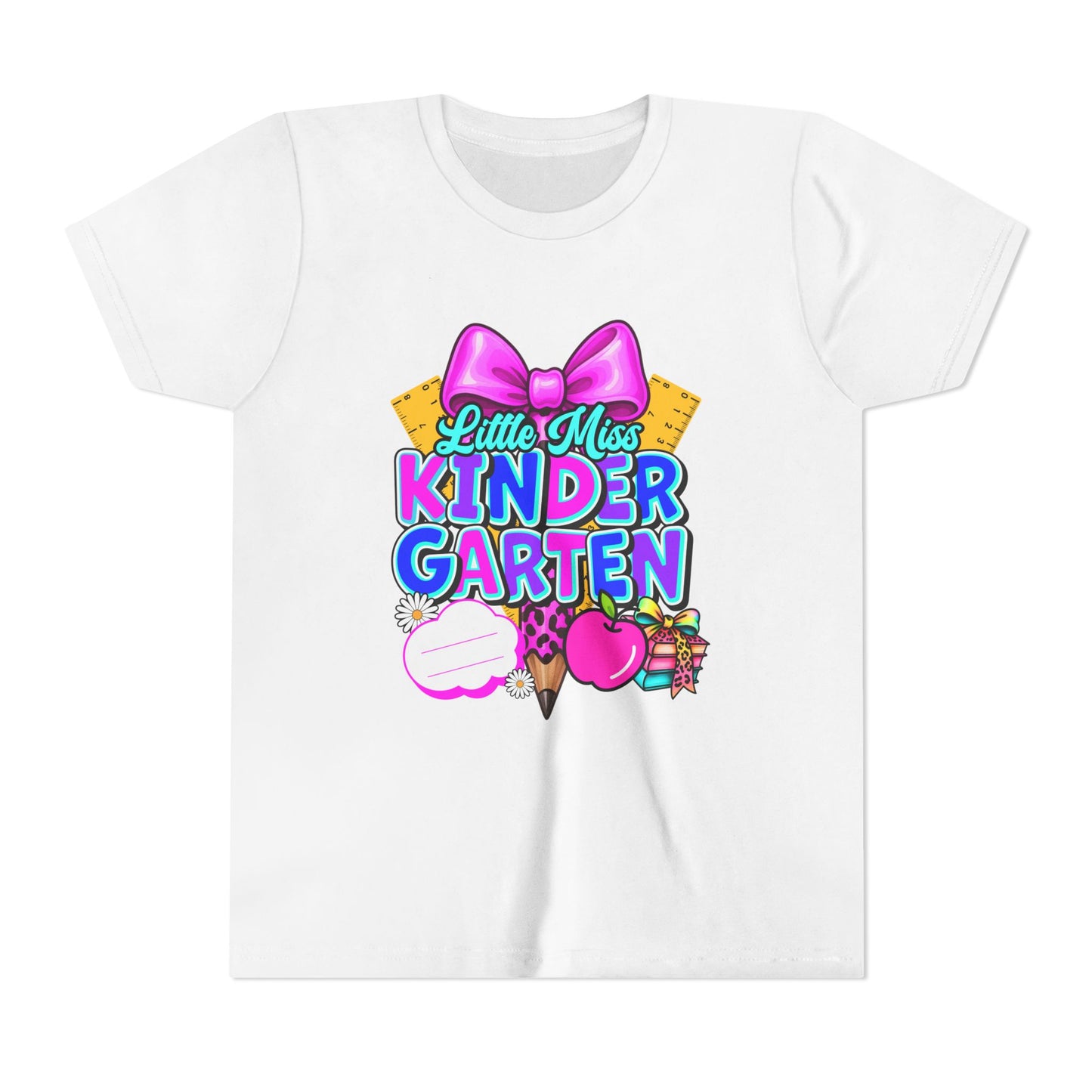 Little Miss Kindergarten Tee, Kids T-Shirt for Kindergarteners, Cute Gift for Back to School, Fun Classroom Wear, Birthday Gift