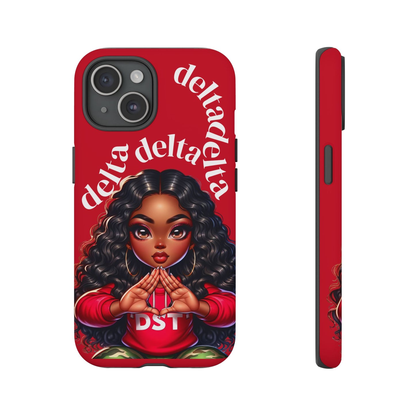 Delta Delta Tough Phone Case, Sorority Gifts, Cute Phone Accessories, Red Phone Cover, Greek Life