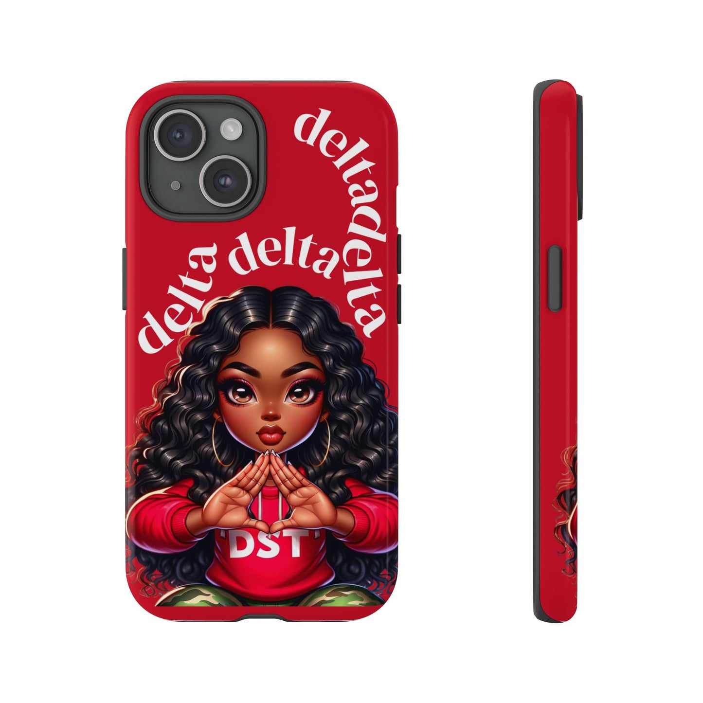 Delta Delta Tough Phone Case, Sorority Gifts, Cute Phone Accessories, Red Phone Cover, Greek Life