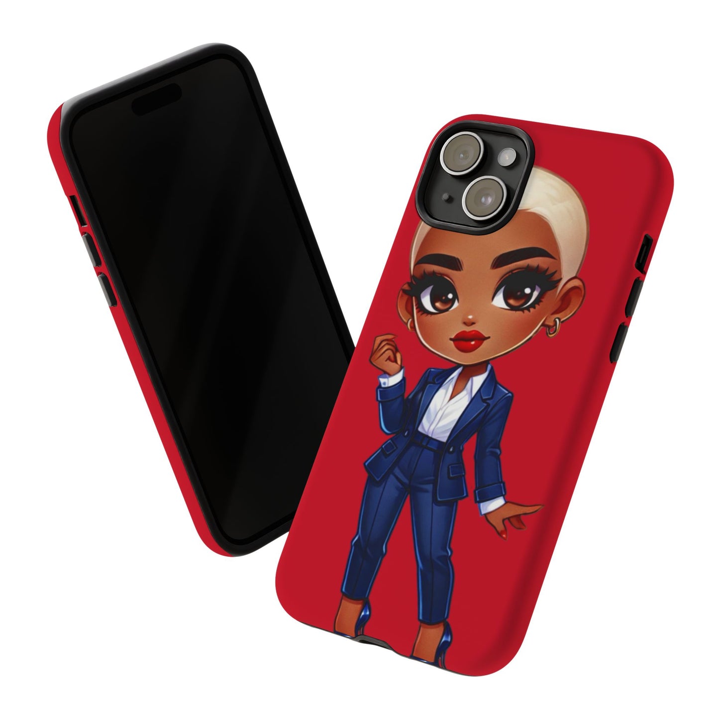 Stylish Phone Case with Confident “Deedra” Character Design, Protects Your Phone, Unique Gift, Trendy Accessory, Fashion Statement
