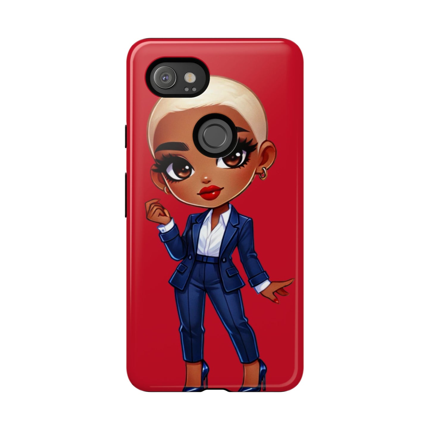 Stylish Phone Case with Confident “Deedra” Character Design, Protects Your Phone, Unique Gift, Trendy Accessory, Fashion Statement