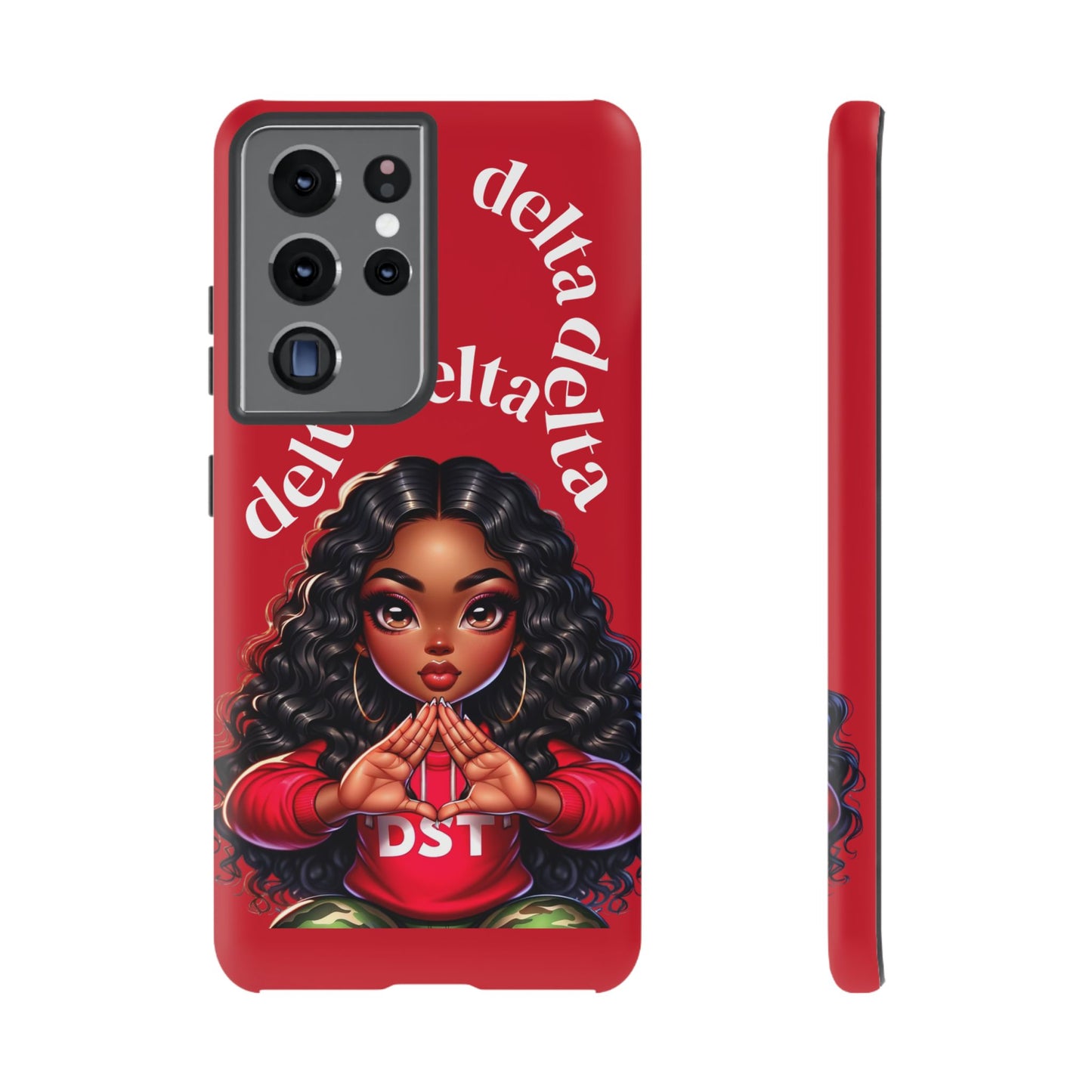 Delta Delta Tough Phone Case, Sorority Gifts, Cute Phone Accessories, Red Phone Cover, Greek Life