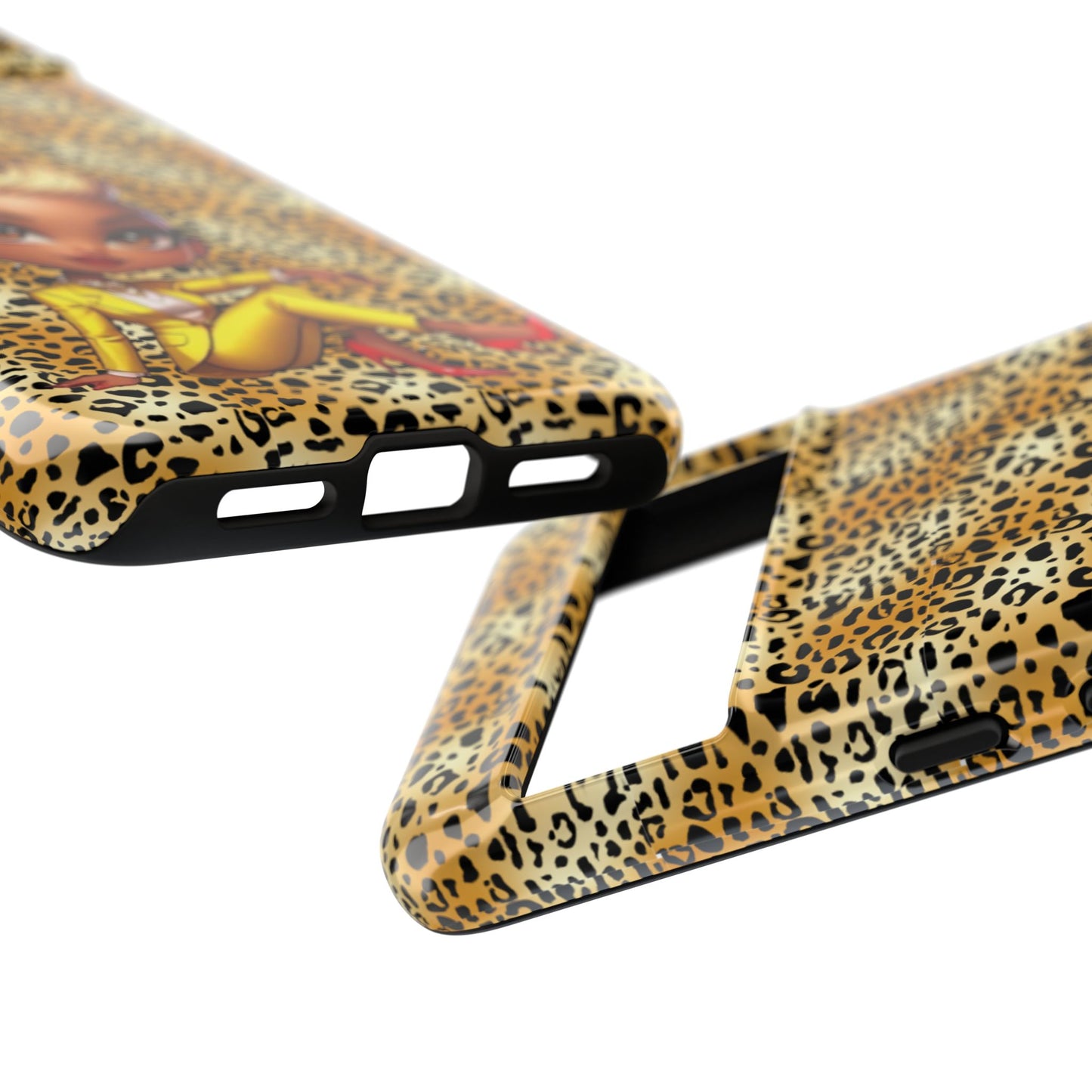 Phone Case, Blonde Bombshell Leopard Print Case, Tough Phone Cover, Stylish Animal Print Phone Protector, Gift for Her