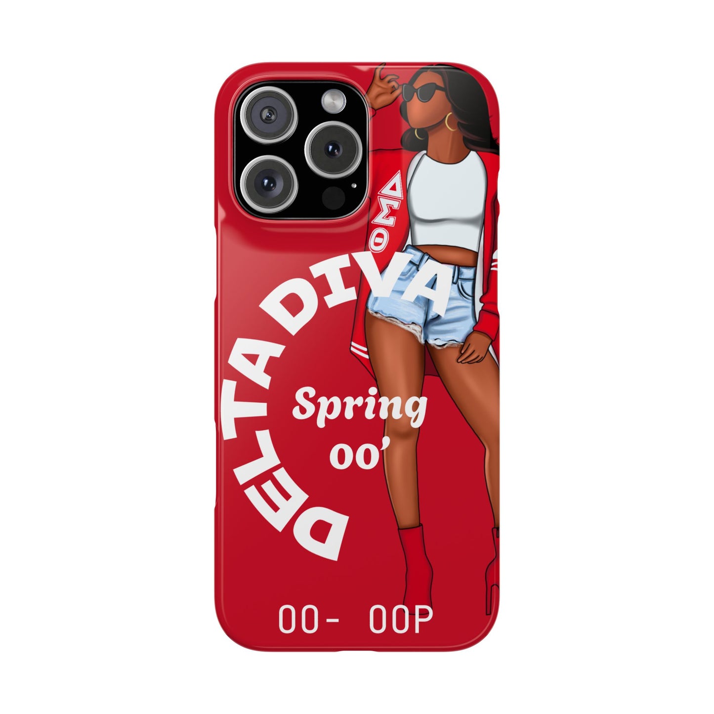 Personalize Delta Diva Soror Chic Slim Phone Case, Stylish Phone Cover, Trendy Gadget Accessory, Gifts for Her,Personalized Phone Protection