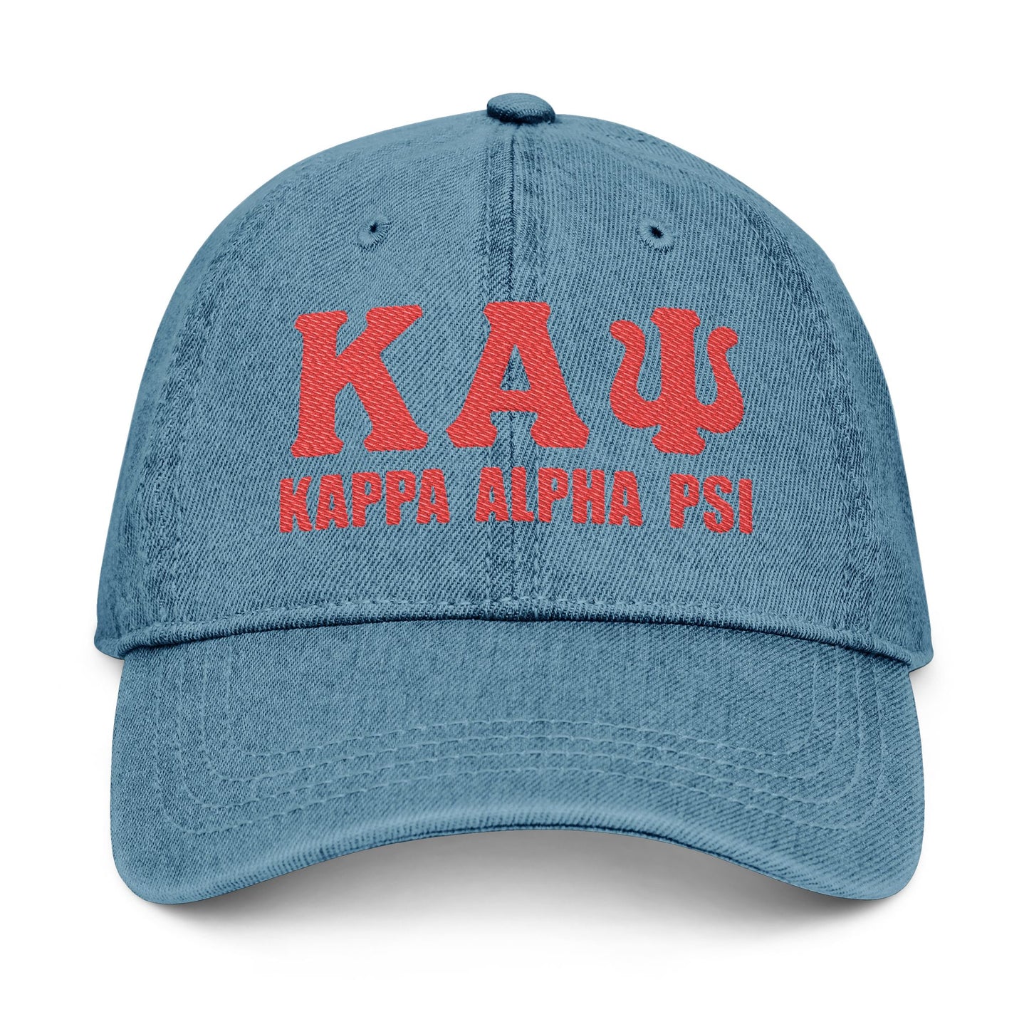 Kappa Alpha Psi Embroidered Denim Hat - Stylish & Casual Cap for Fraternity Events