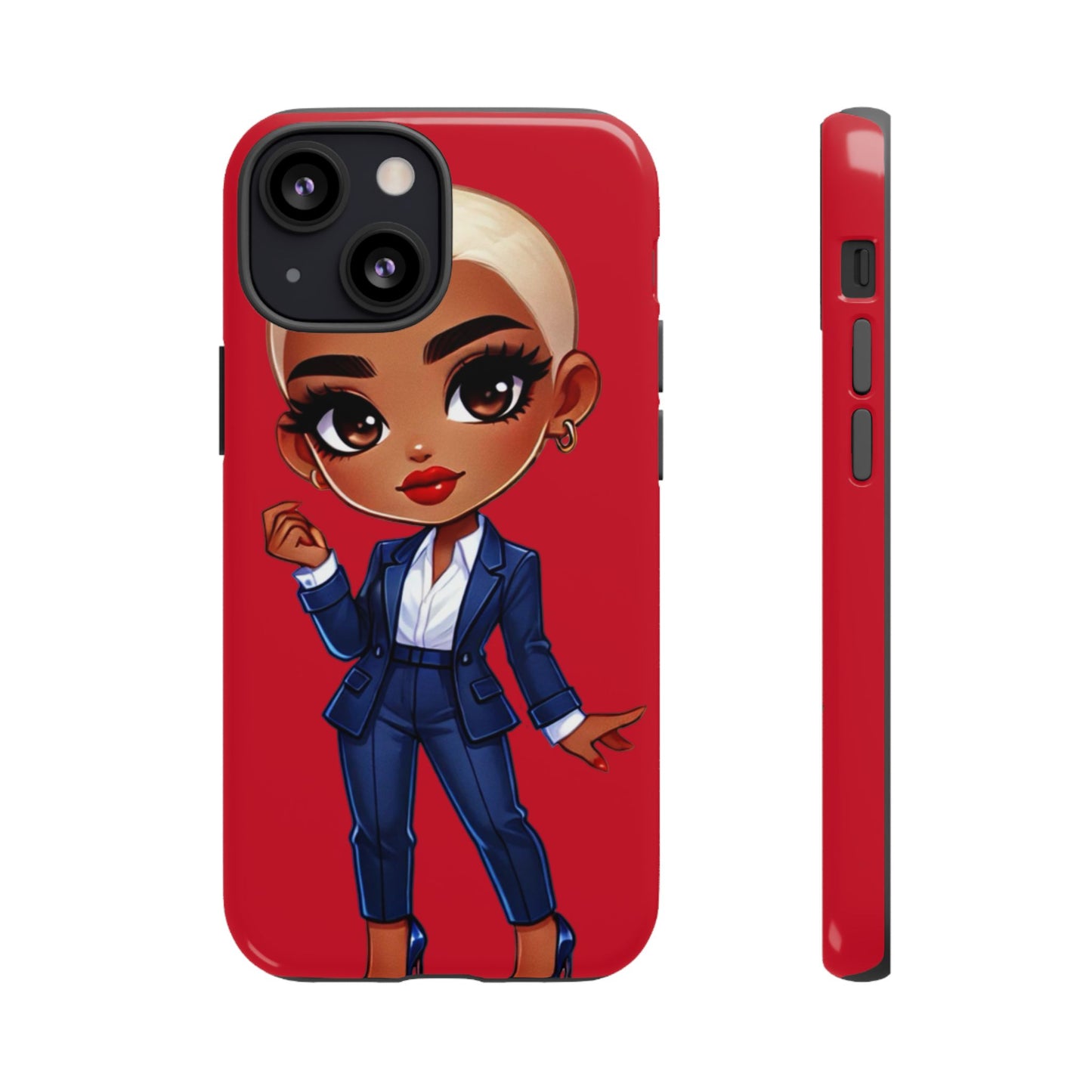 Stylish Phone Case with Confident “Deedra” Character Design, Protects Your Phone, Unique Gift, Trendy Accessory, Fashion Statement