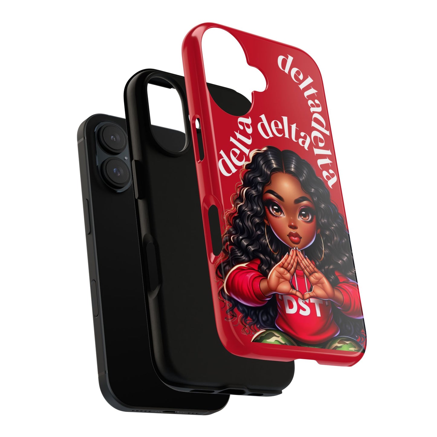 Delta Delta Tough Phone Case, Sorority Gifts, Cute Phone Accessories, Red Phone Cover, Greek Life