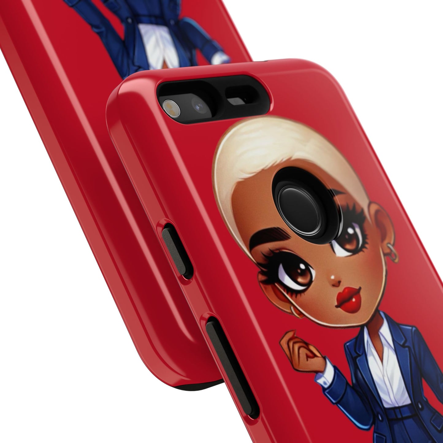 Stylish Phone Case with Confident “Deedra” Character Design, Protects Your Phone, Unique Gift, Trendy Accessory, Fashion Statement