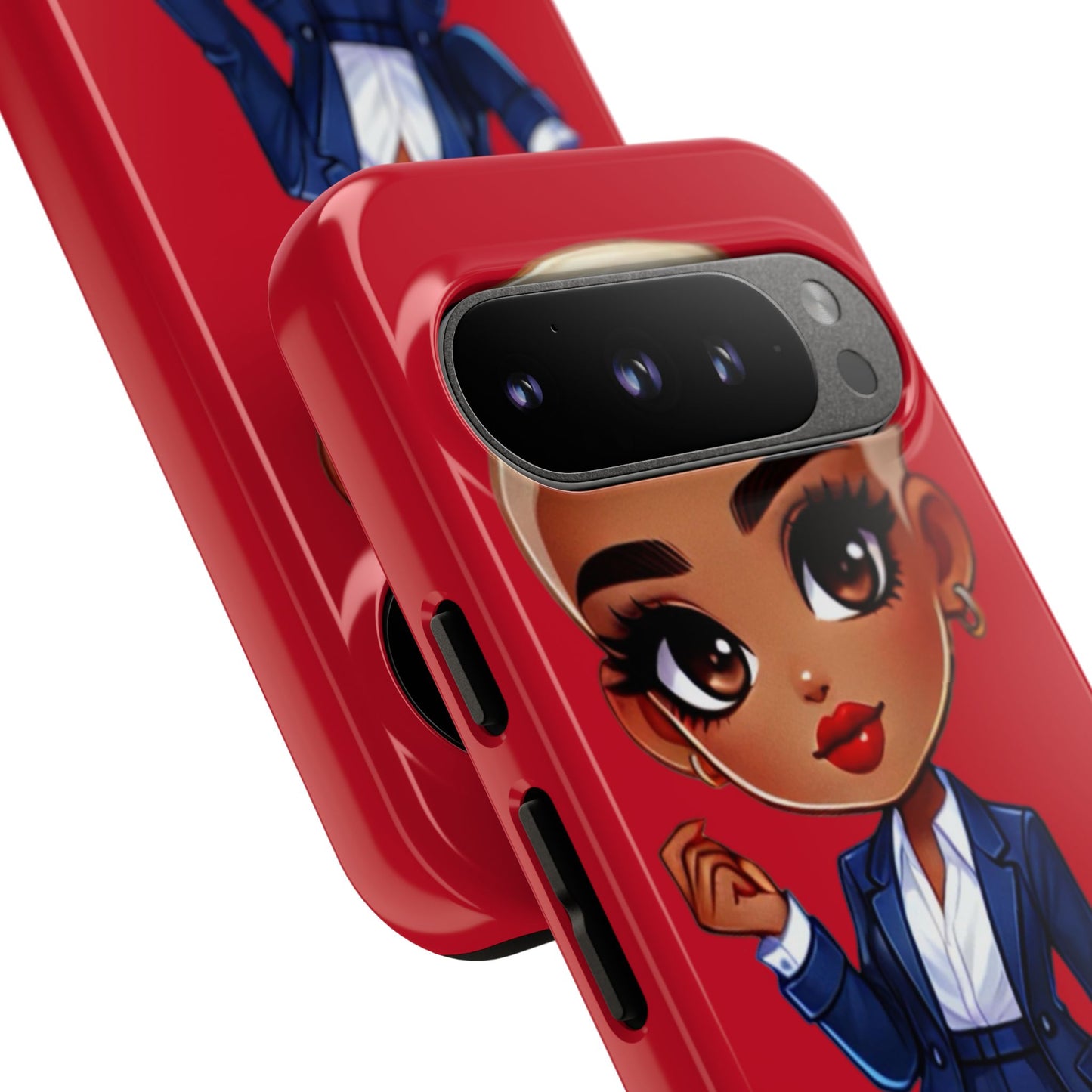 Stylish Phone Case with Confident “Deedra” Character Design, Protects Your Phone, Unique Gift, Trendy Accessory, Fashion Statement