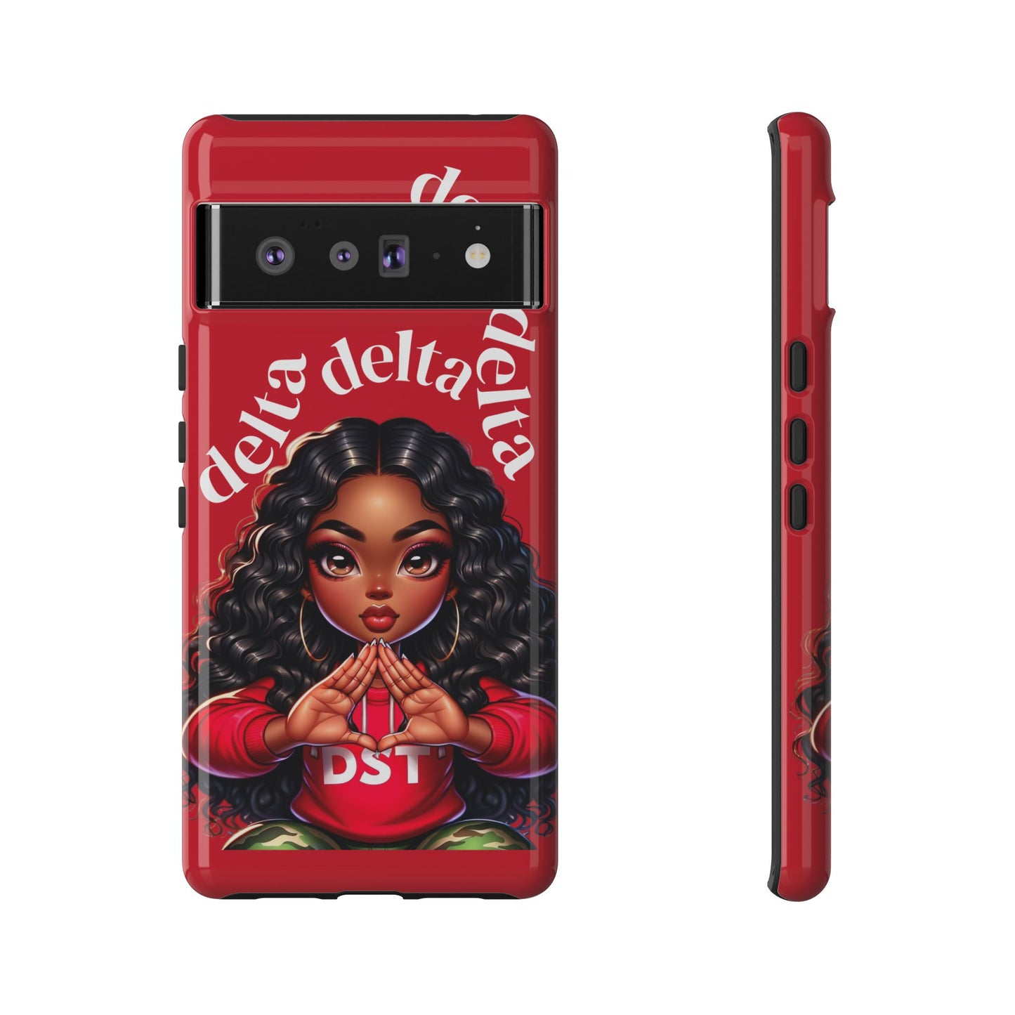 Delta Delta Tough Phone Case, Sorority Gifts, Cute Phone Accessories, Red Phone Cover, Greek Life