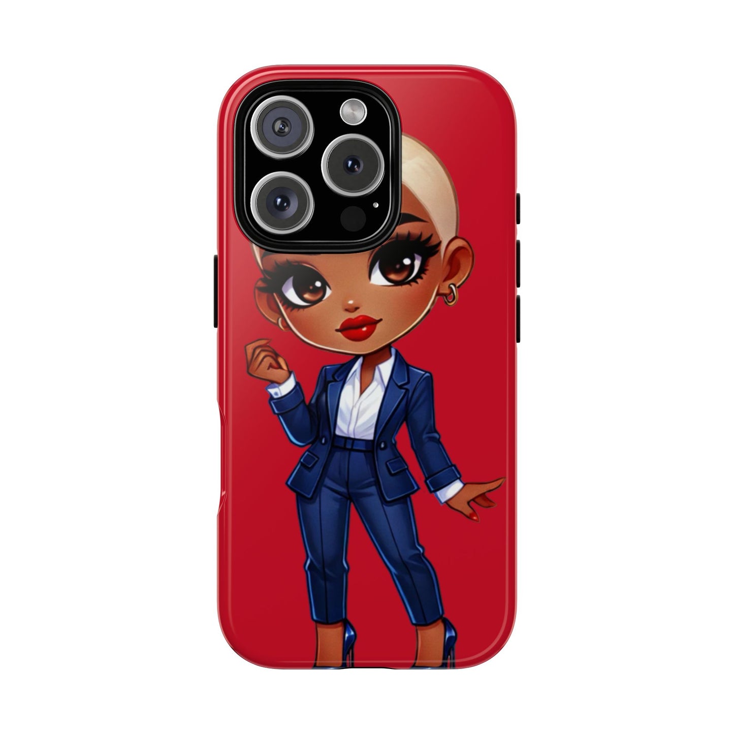 Stylish Phone Case with Confident “Deedra” Character Design, Protects Your Phone, Unique Gift, Trendy Accessory, Fashion Statement
