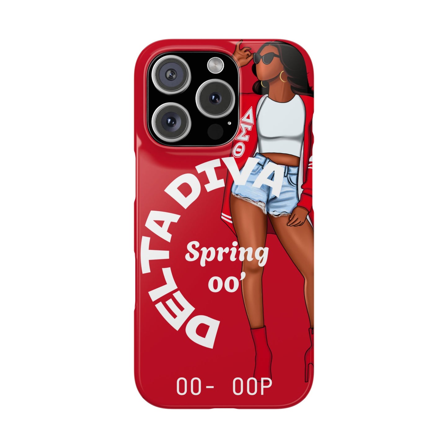 Personalize Delta Diva Soror Chic Slim Phone Case, Stylish Phone Cover, Trendy Gadget Accessory, Gifts for Her,Personalized Phone Protection