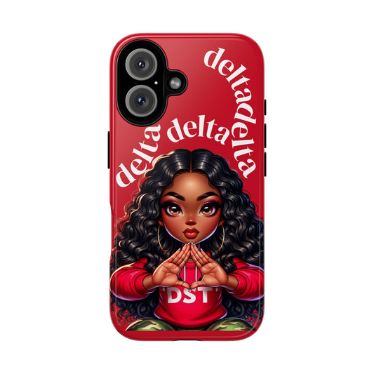 Delta Delta Tough Phone Case, Sorority Gifts, Cute Phone Accessories, Red Phone Cover, Greek Life