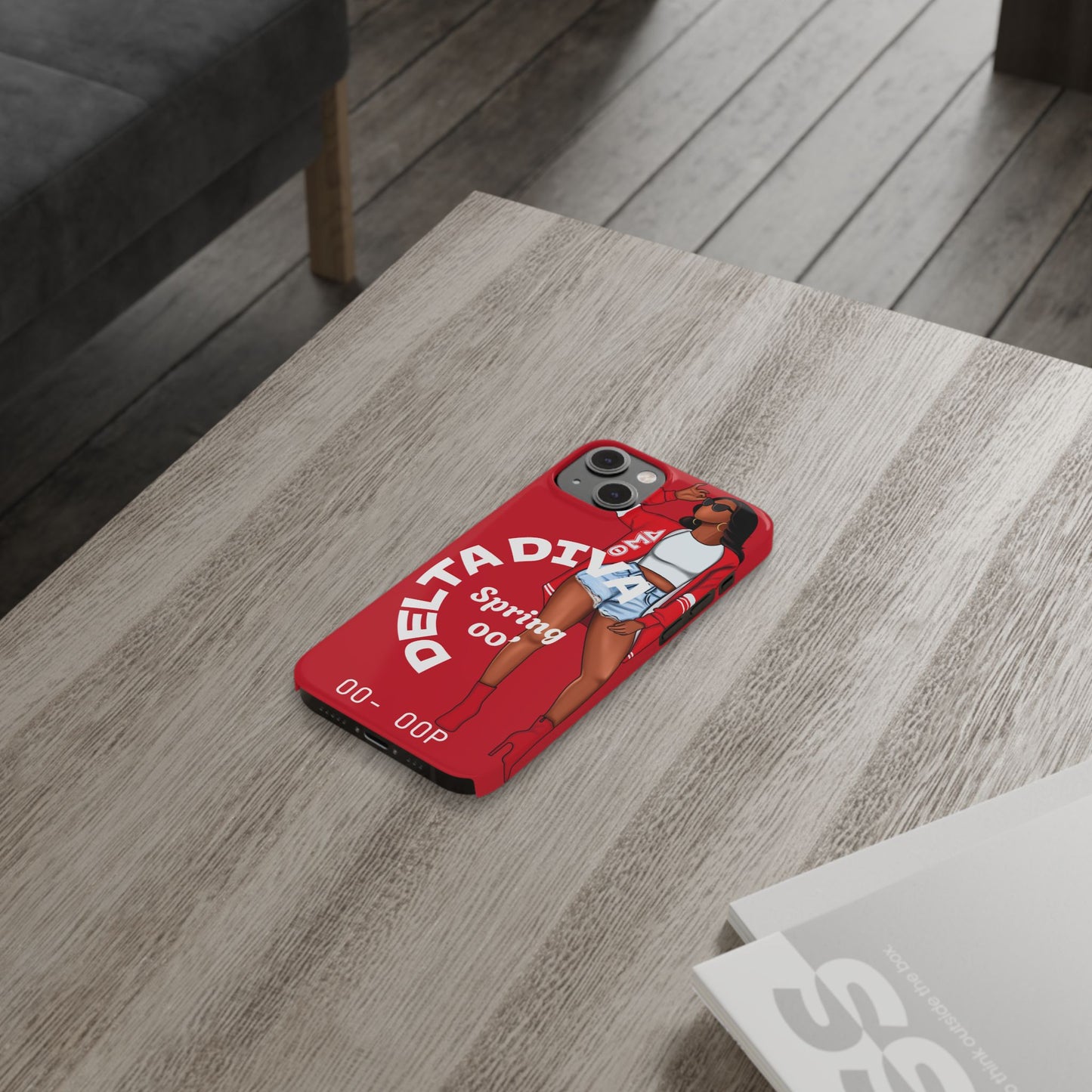 Personalize Delta Diva Soror Chic Slim Phone Case, Stylish Phone Cover, Trendy Gadget Accessory, Gifts for Her,Personalized Phone Protection