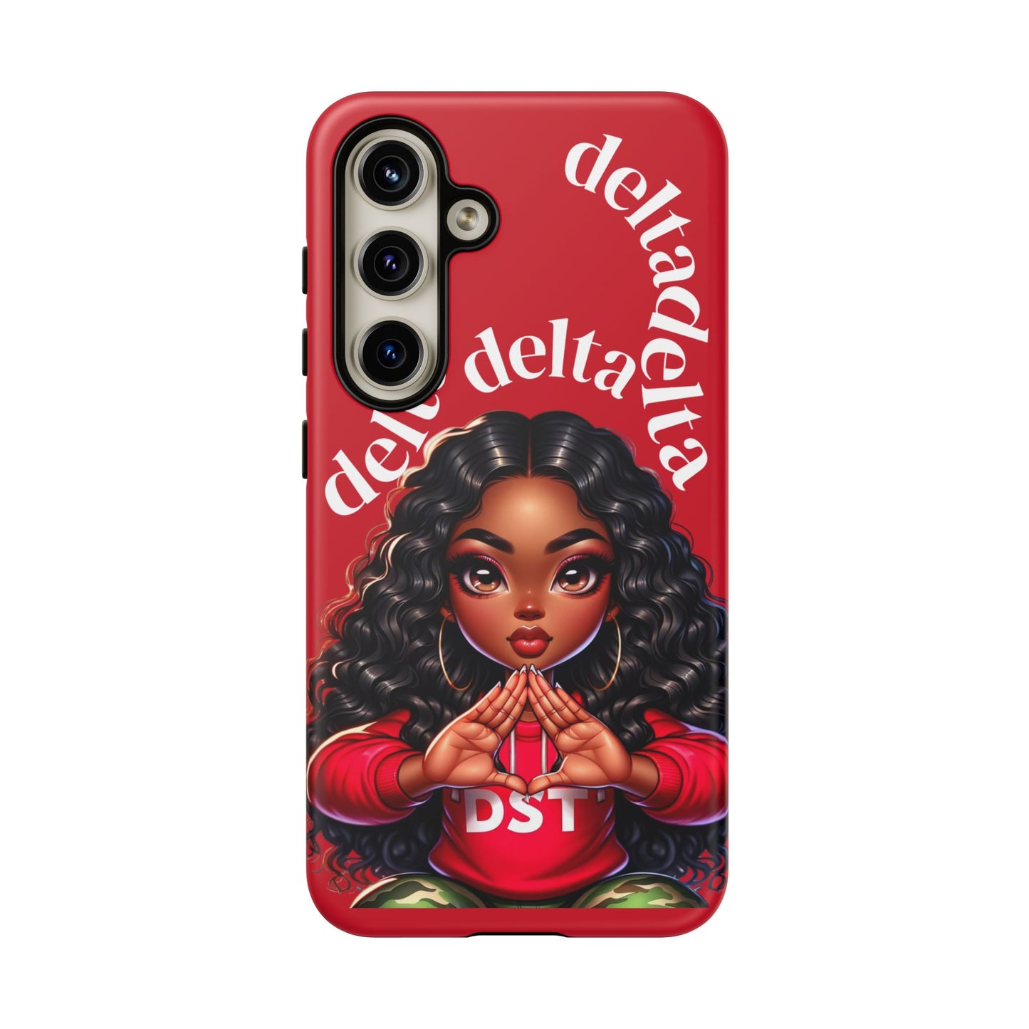 Delta Delta Tough Phone Case, Sorority Gifts, Cute Phone Accessories, Red Phone Cover, Greek Life