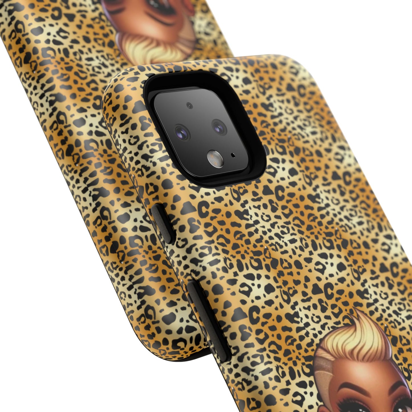 Phone Case, Blonde Bombshell Leopard Print Case, Tough Phone Cover, Stylish Animal Print Phone Protector, Gift for Her
