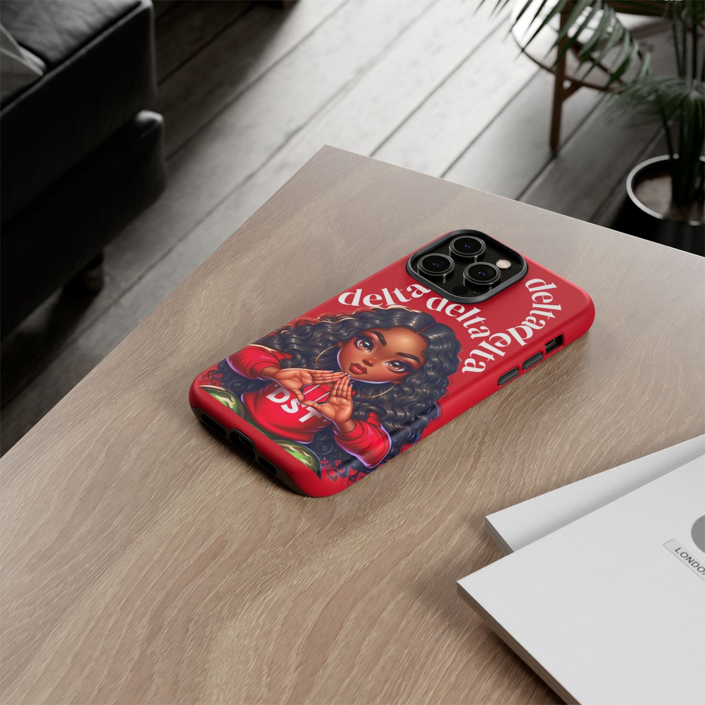 Delta Delta Tough Phone Case, Sorority Gifts, Cute Phone Accessories, Red Phone Cover, Greek Life