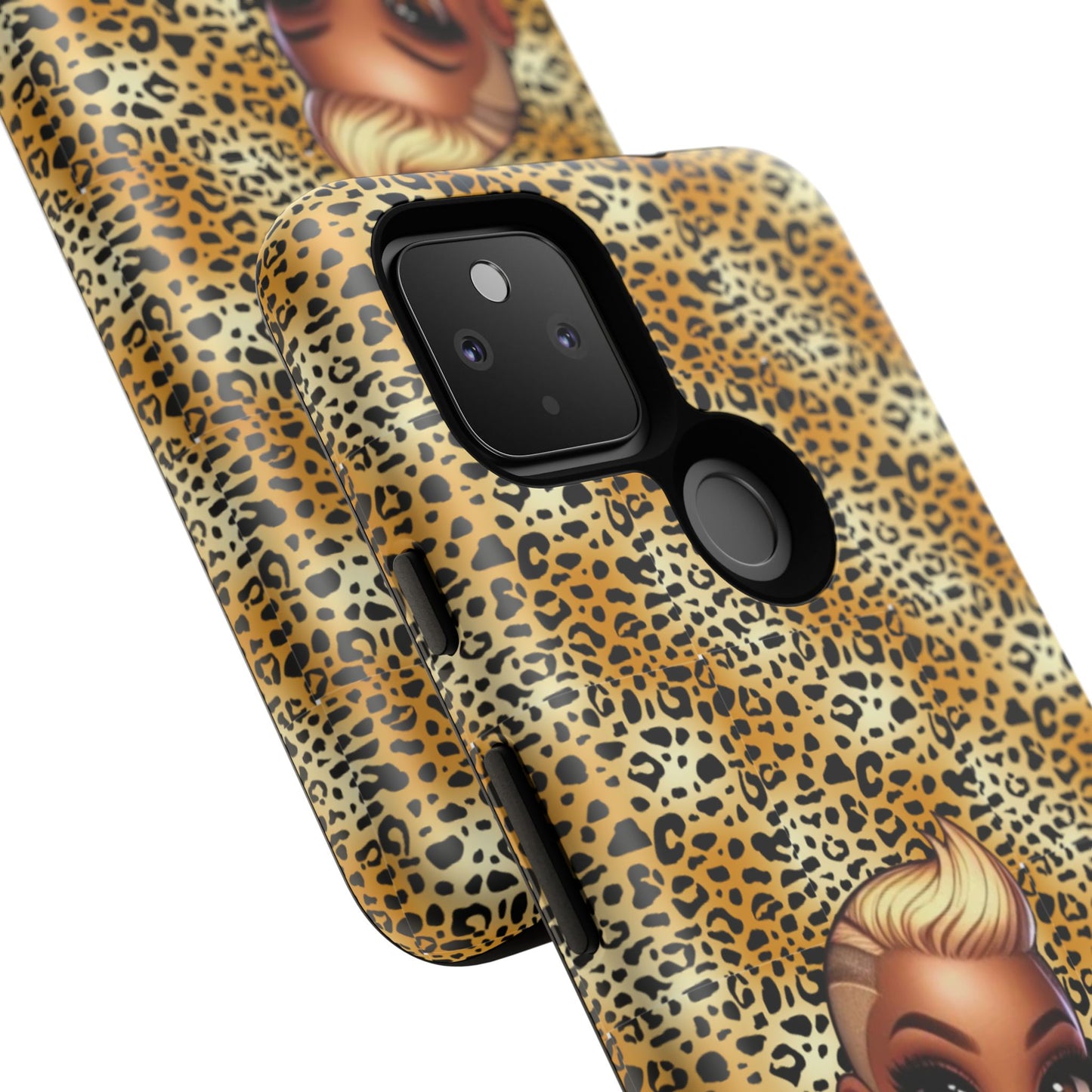 Phone Case, Blonde Bombshell Leopard Print Case, Tough Phone Cover, Stylish Animal Print Phone Protector, Gift for Her