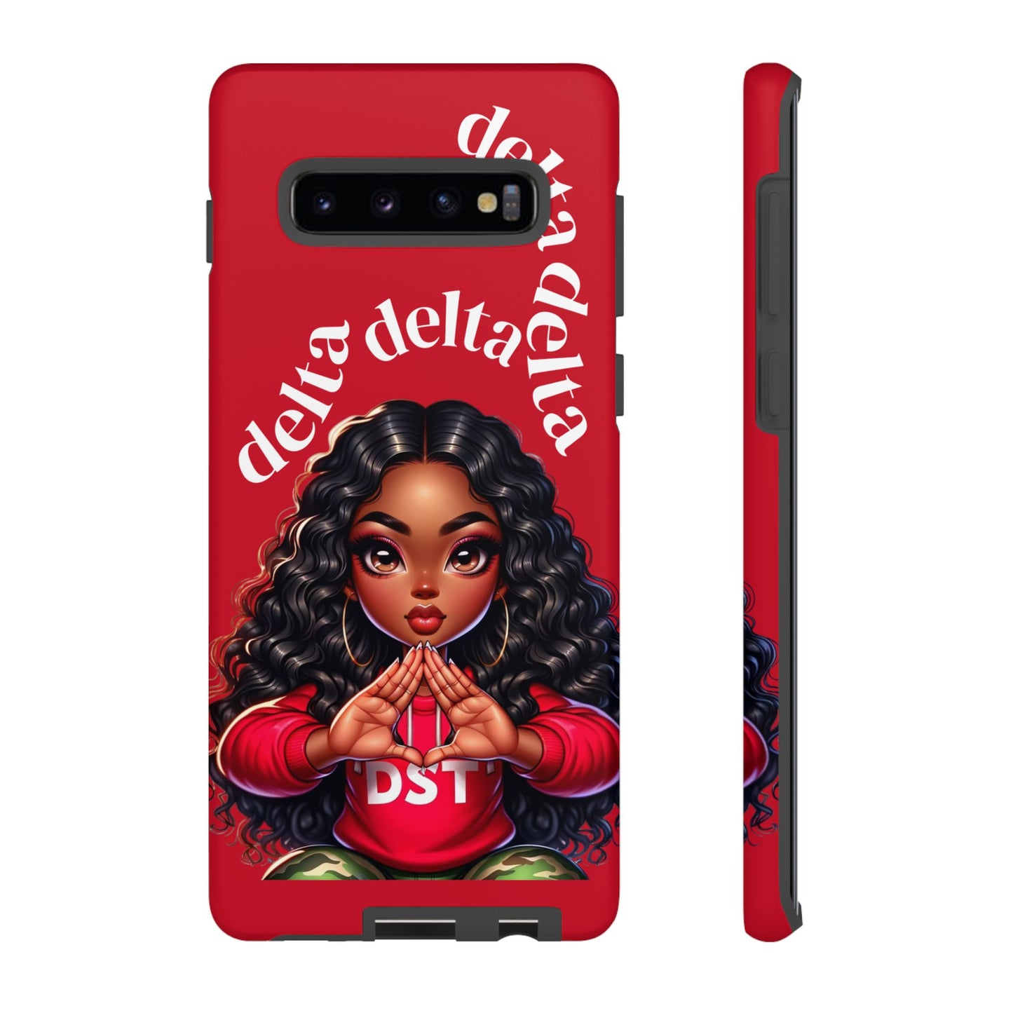 Delta Delta Tough Phone Case, Sorority Gifts, Cute Phone Accessories, Red Phone Cover, Greek Life