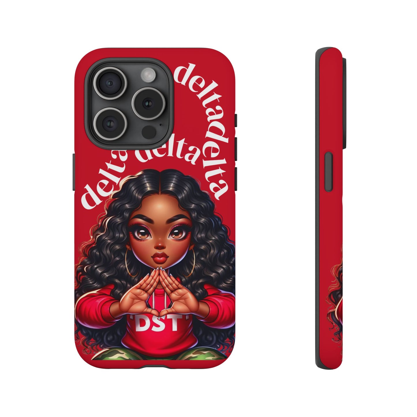 Delta Delta Tough Phone Case, Sorority Gifts, Cute Phone Accessories, Red Phone Cover, Greek Life