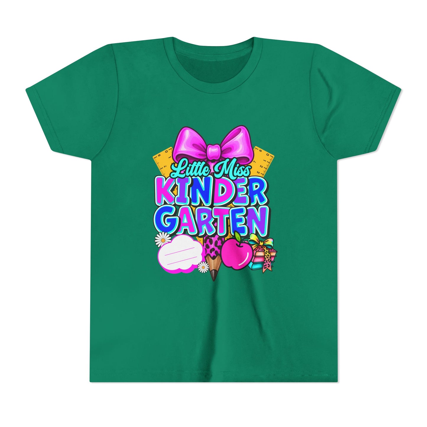 Little Miss Kindergarten Tee, Kids T-Shirt for Kindergarteners, Cute Gift for Back to School, Fun Classroom Wear, Birthday Gift