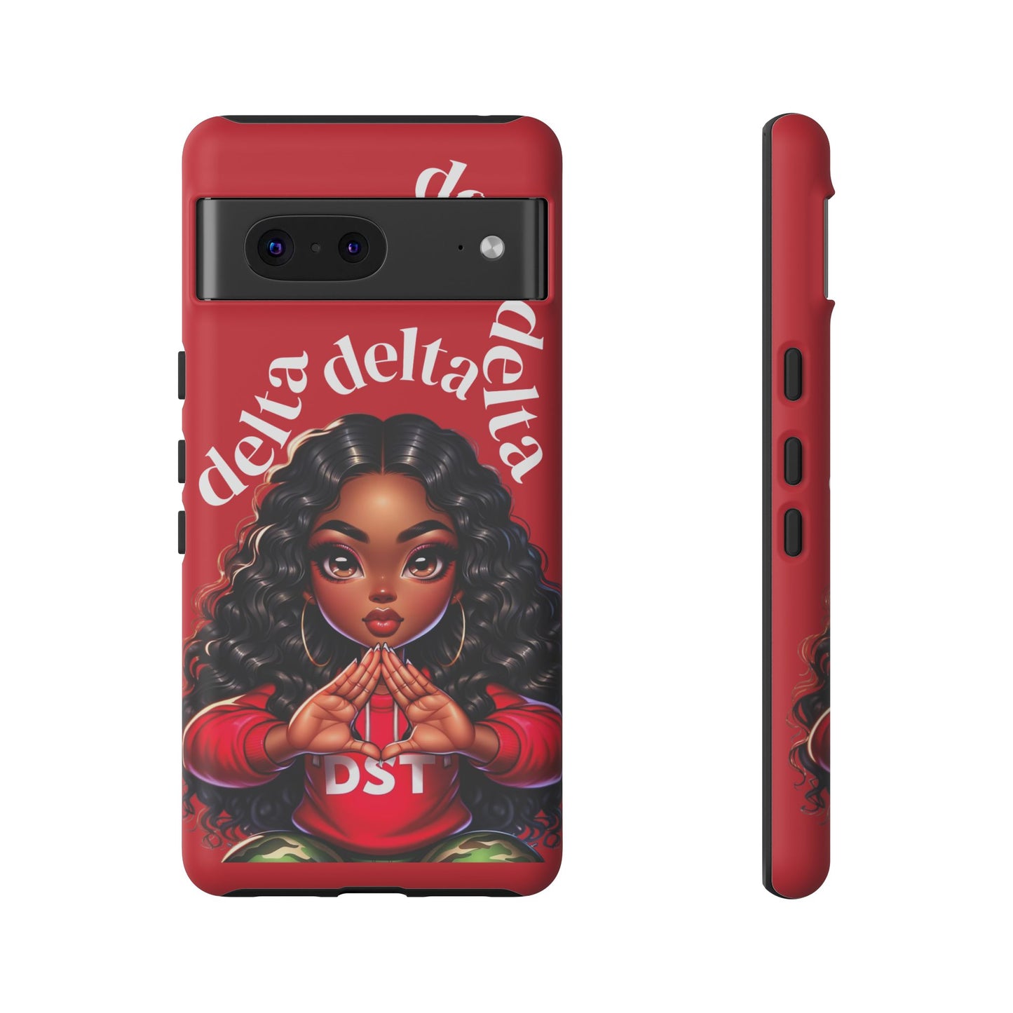 Delta Delta Tough Phone Case, Sorority Gifts, Cute Phone Accessories, Red Phone Cover, Greek Life