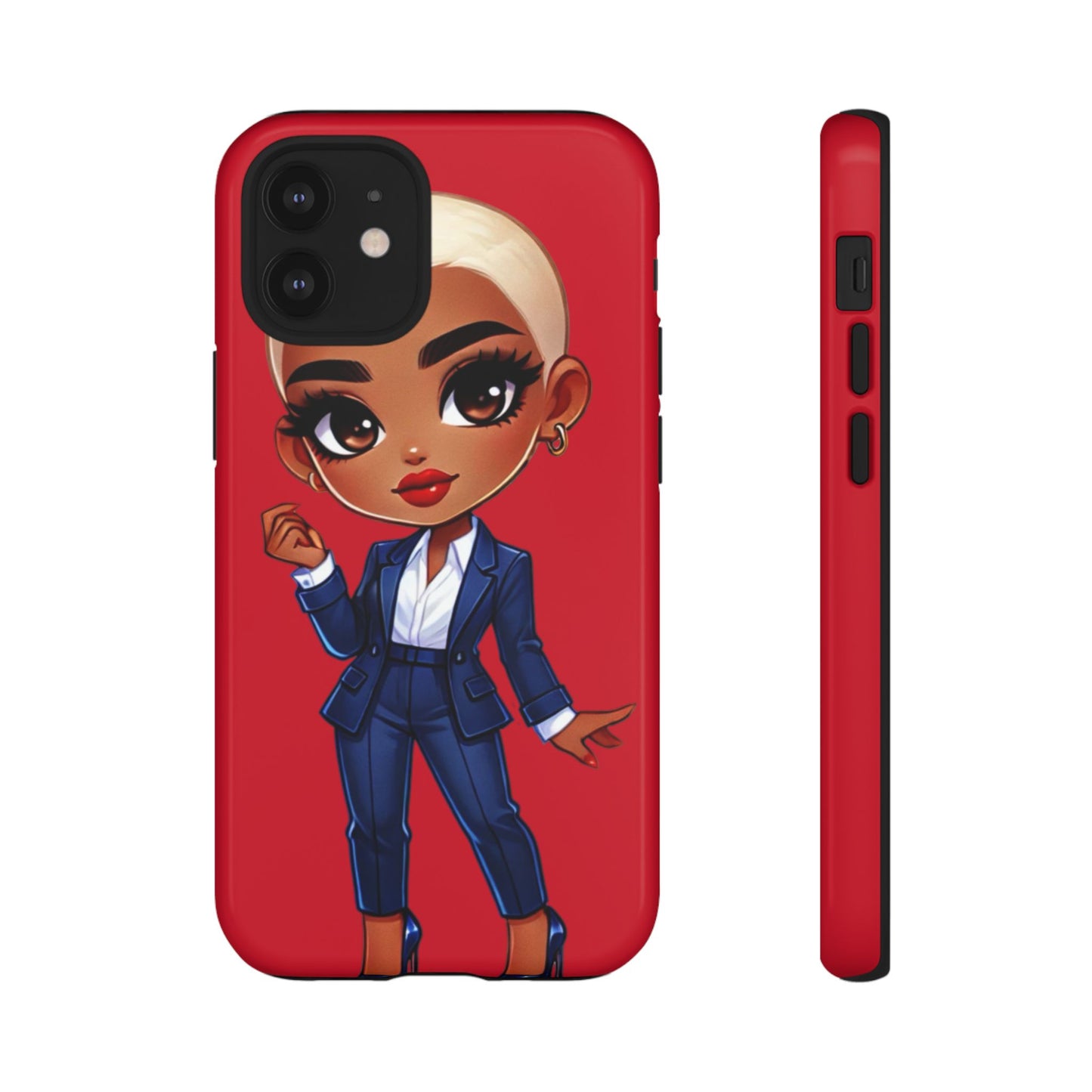 Stylish Phone Case with Confident “Deedra” Character Design, Protects Your Phone, Unique Gift, Trendy Accessory, Fashion Statement