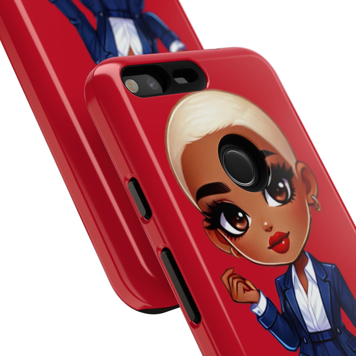 Stylish Phone Case with Confident “Deedra” Character Design, Protects Your Phone, Unique Gift, Trendy Accessory, Fashion Statement