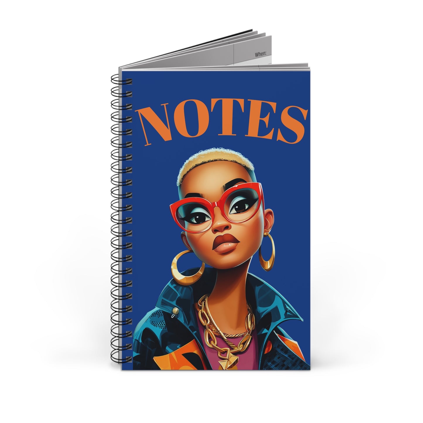 Stylish Spiral Journal for Creative Minds - Notes, Sketches, Doodles, Office Supply, Gift for Writers, Student Notebook, Artistic Gift