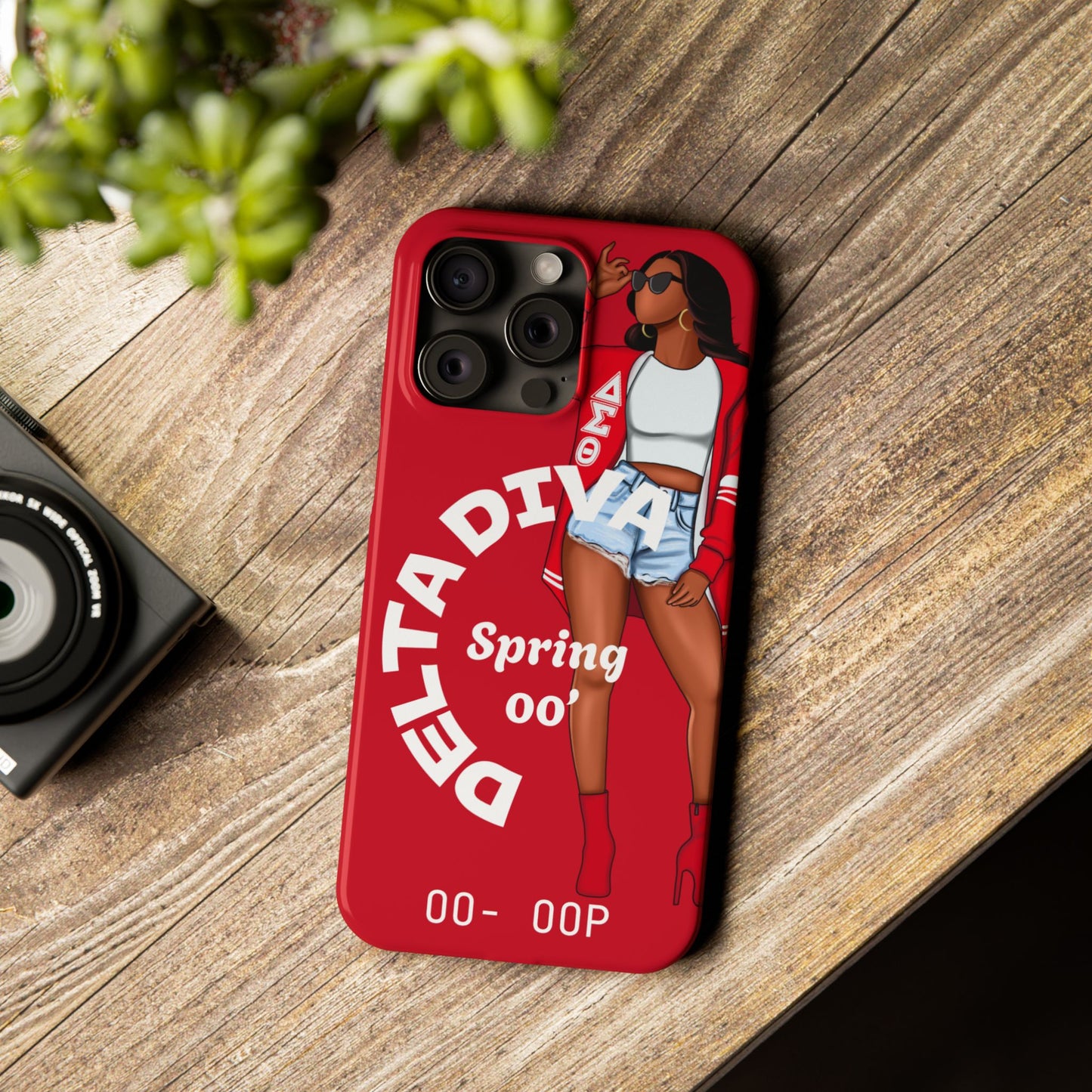 Personalize Delta Diva Soror Chic Slim Phone Case, Stylish Phone Cover, Trendy Gadget Accessory, Gifts for Her,Personalized Phone Protection