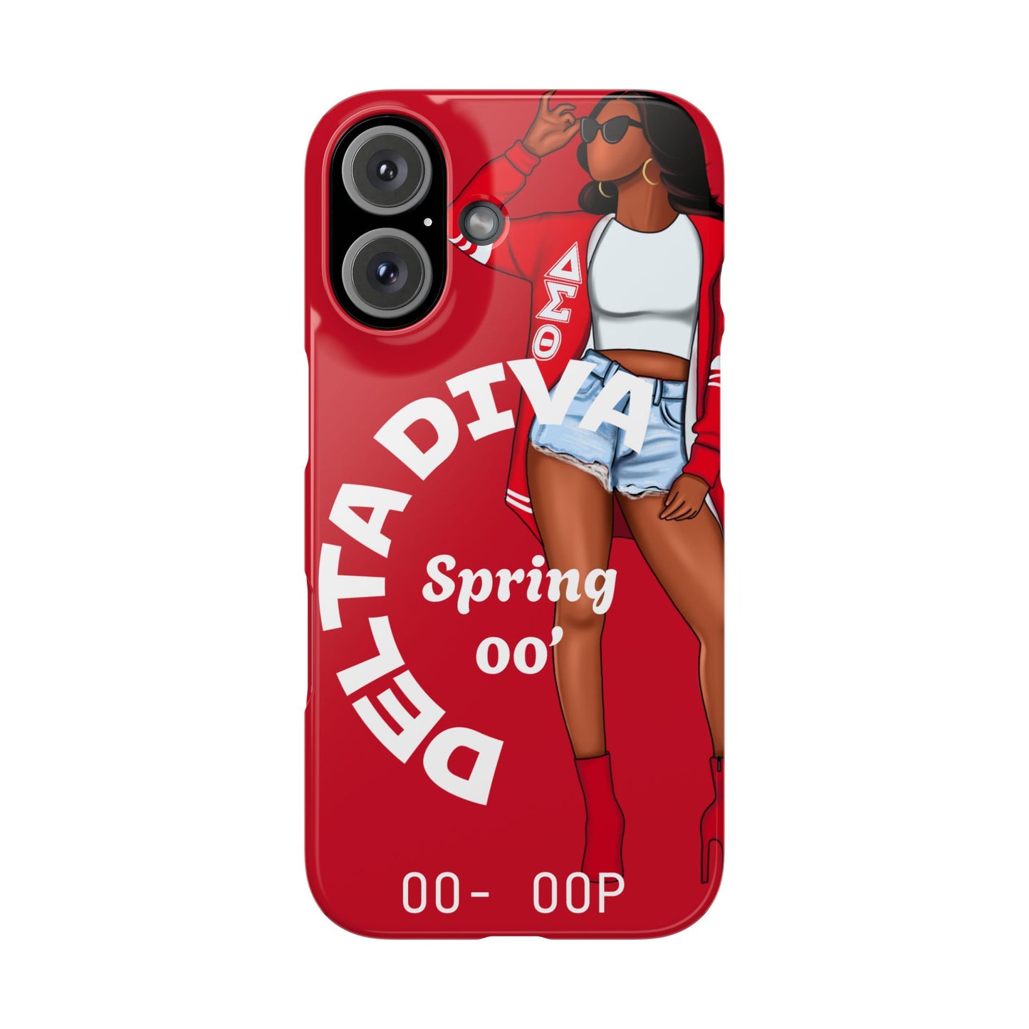 Personalize Delta Diva Soror Chic Slim Phone Case, Stylish Phone Cover, Trendy Gadget Accessory, Gifts for Her,Personalized Phone Protection