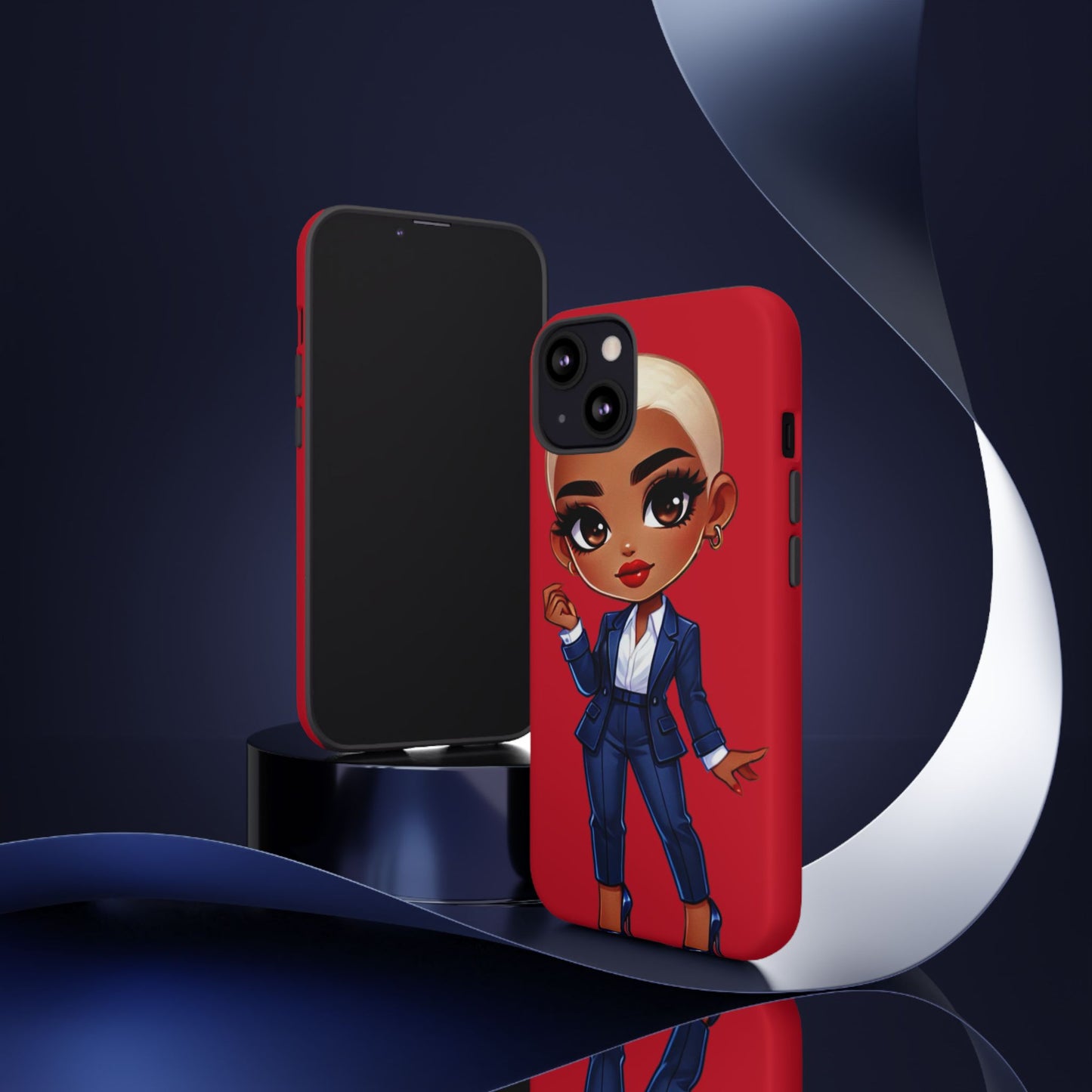 Stylish Phone Case with Confident “Deedra” Character Design, Protects Your Phone, Unique Gift, Trendy Accessory, Fashion Statement