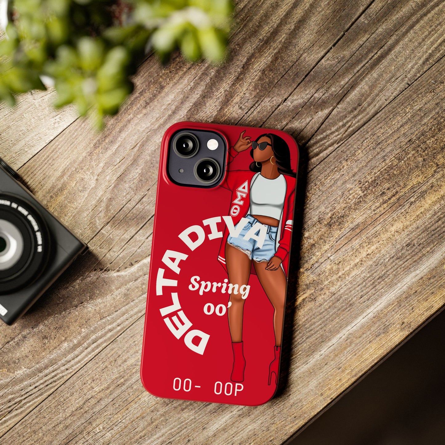 Personalize Delta Diva Soror Chic Slim Phone Case, Stylish Phone Cover, Trendy Gadget Accessory, Gifts for Her,Personalized Phone Protection